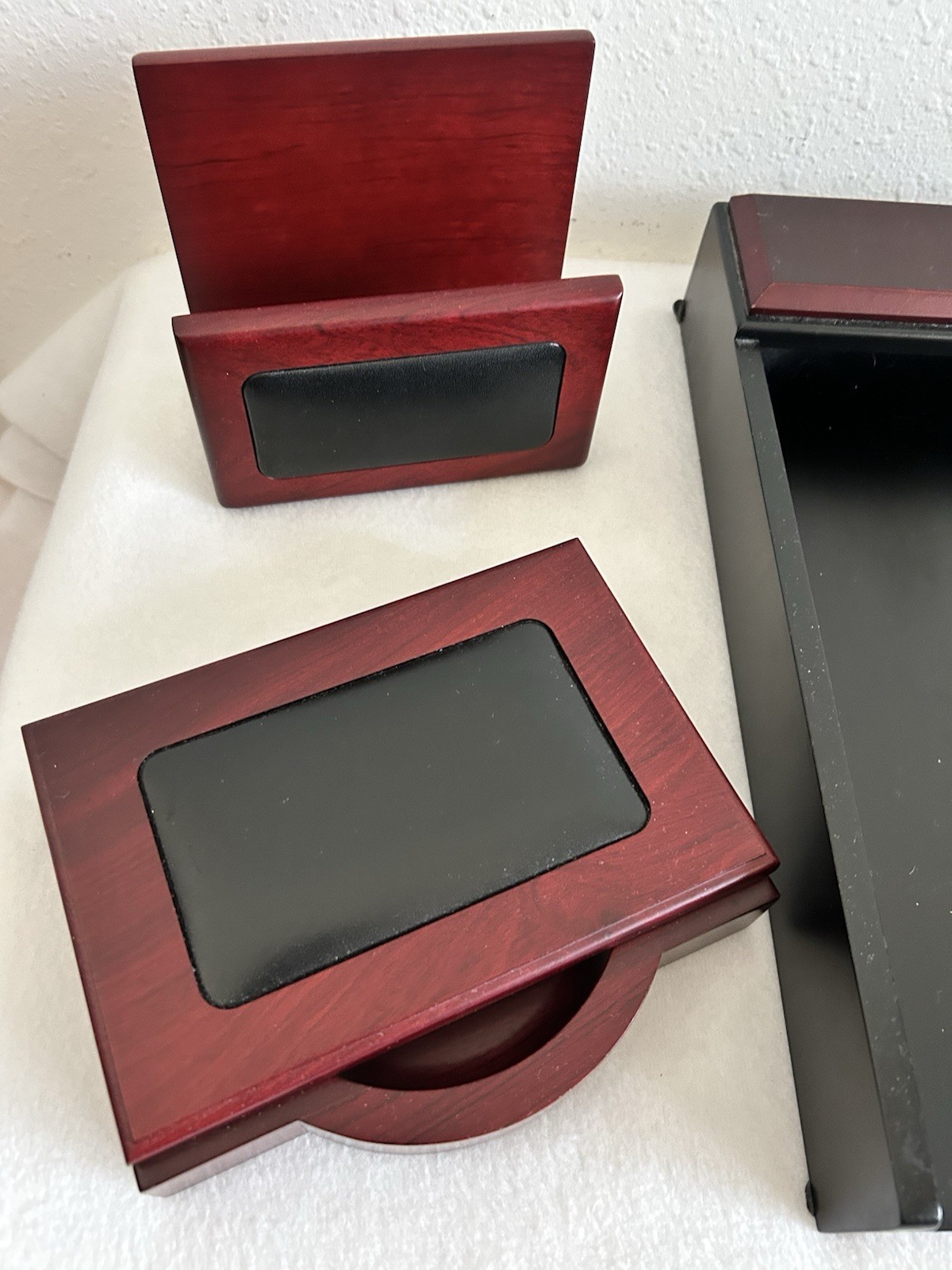 Dacasso Wood & Leather Desk Set 7 Pieces Luxury Professional Office