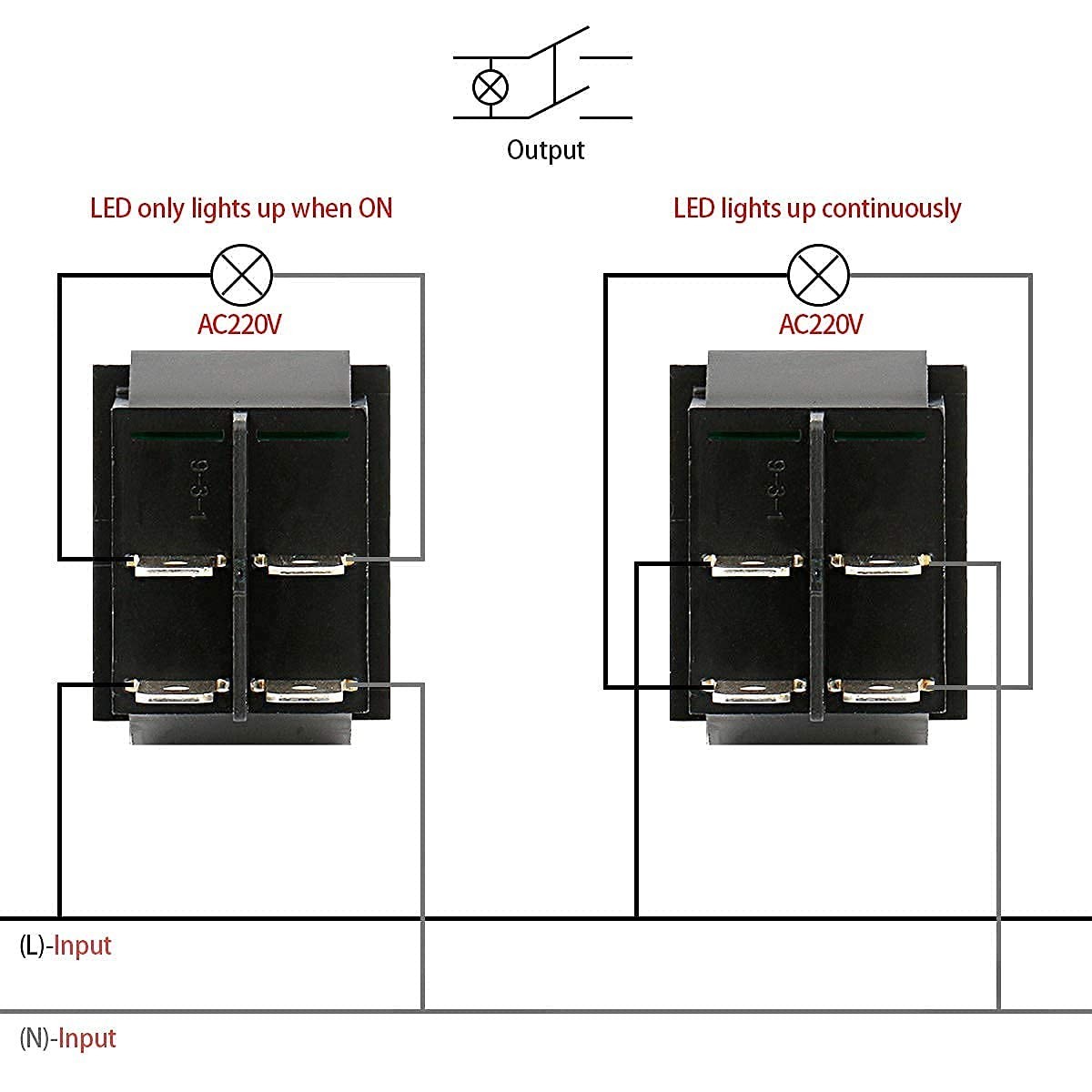 Automotive & Marine DPST Rocker Switch 4-Pin – Certified LED Power Control