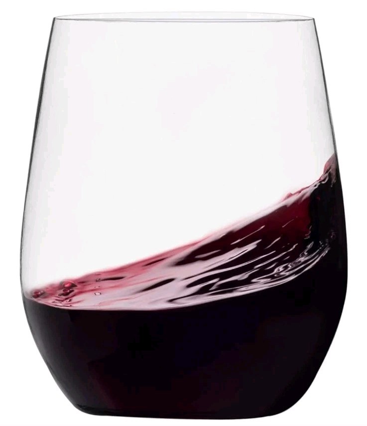9320 Stemless Plastic Clear Wine Glasses 48 Pack, 12 Oz Shatterproof, Reusable