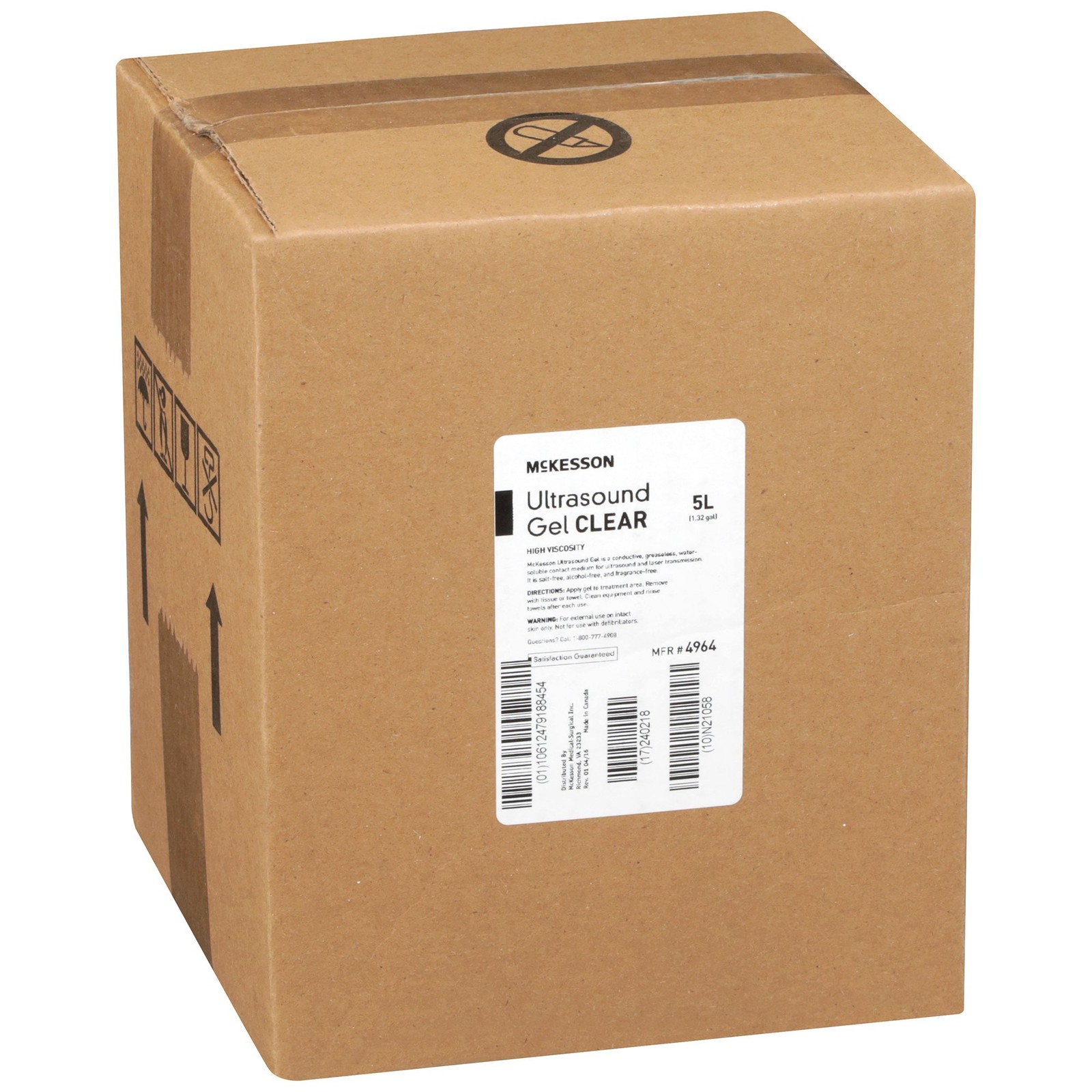 McKesson Ultrasound Gel 5 Liter Cubitainer, 1 Count