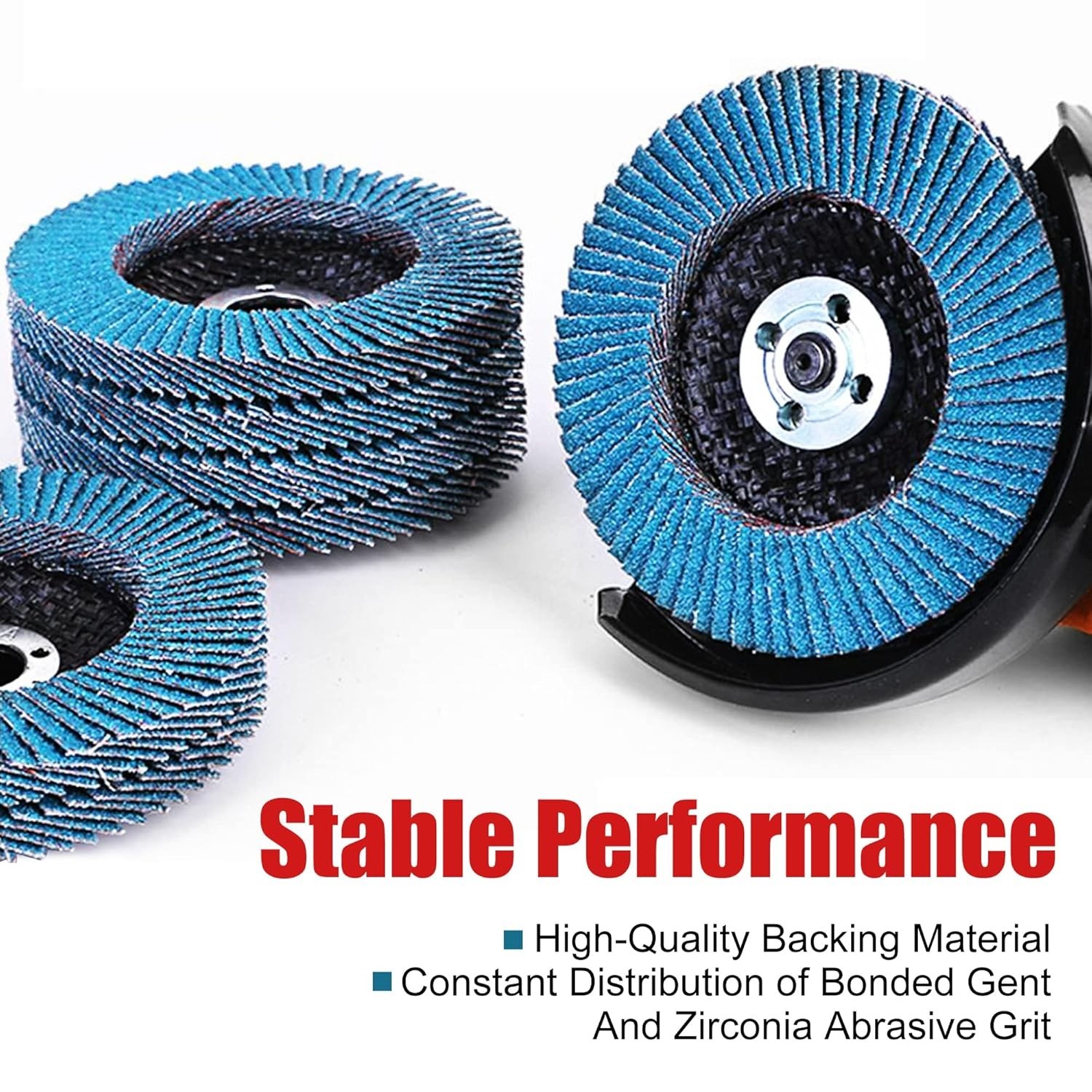Durable Type 29 Flap Disc, 4 1/2 Inch, 10 PCS for Angle Grinders with 13,300 RPM