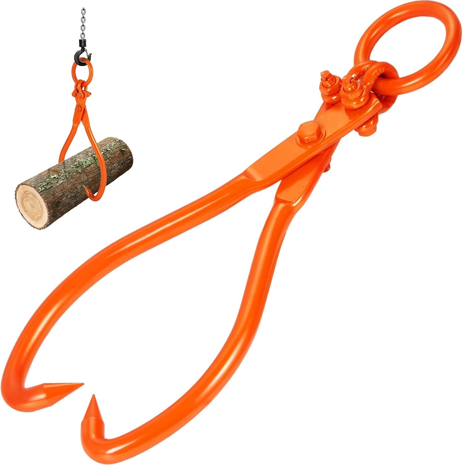 Heavy-Duty Log Lifting Tongs – 772 lbs Capacity, Eagle Claw Grip, 19.45″ Opening