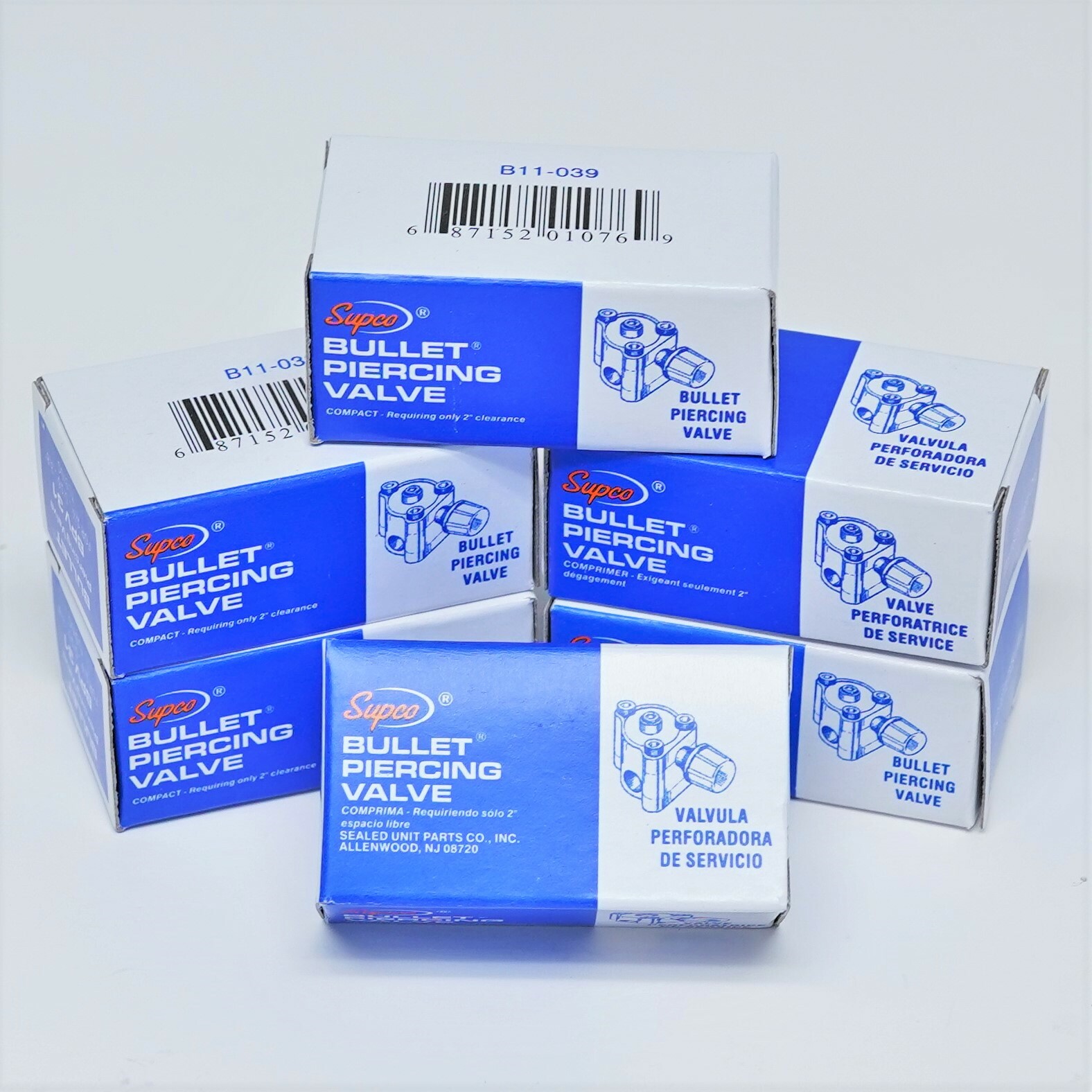 BPV31-6 PACK SUPCO Bullet Piercing Valve for 1/4″ 5/16″ & 3/8″ Tubing 3-n-1