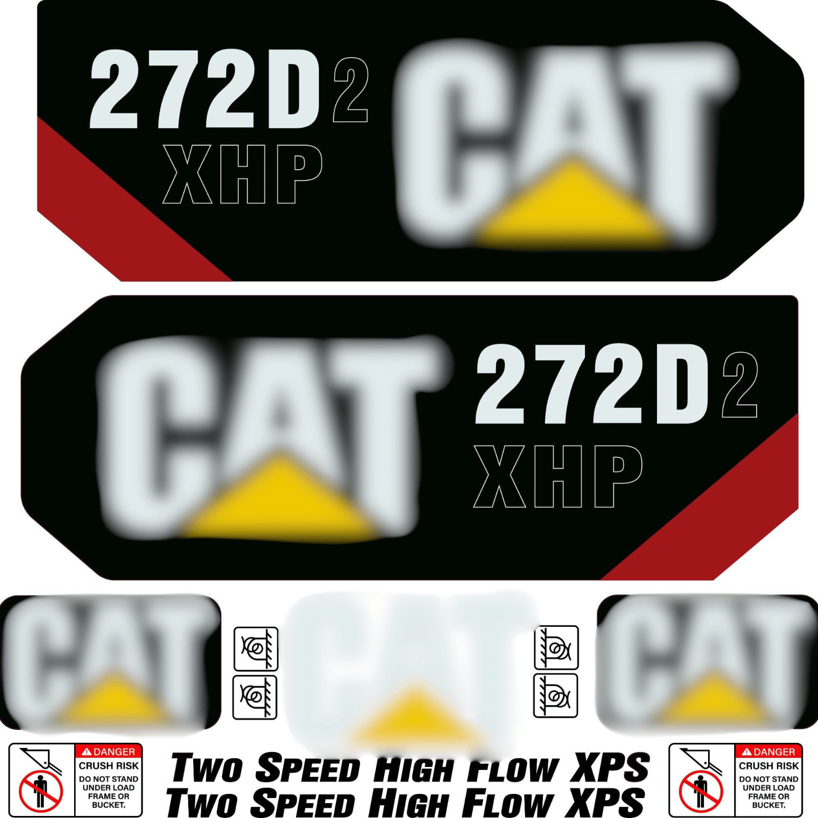 Compatible with 272D2 XHP Decal Kit Skid Steer Stickers – FREE SHIPPING