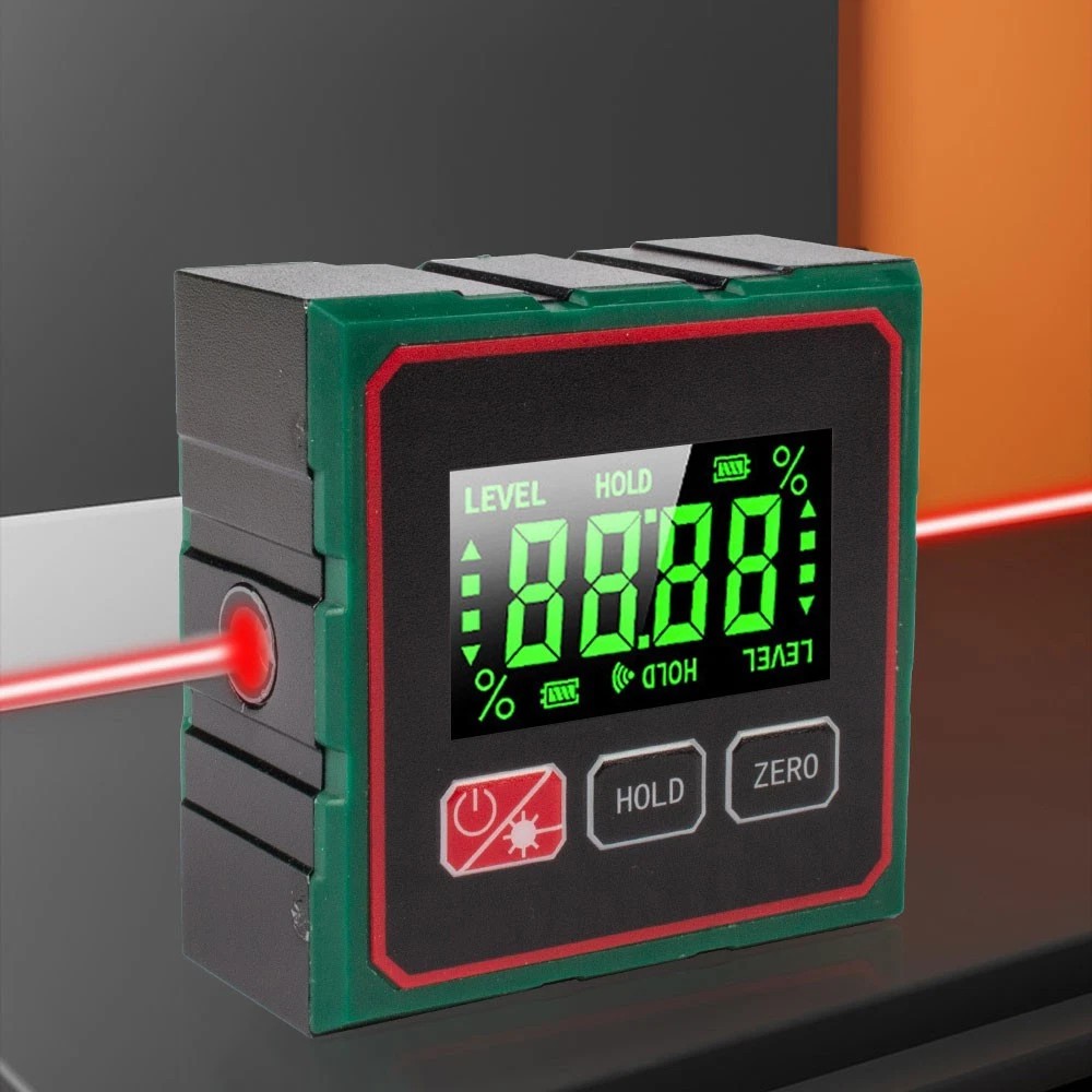 Digital Angle Finder W/ Laser Level Inclinometer Magnetic Angle Gauge Protractor