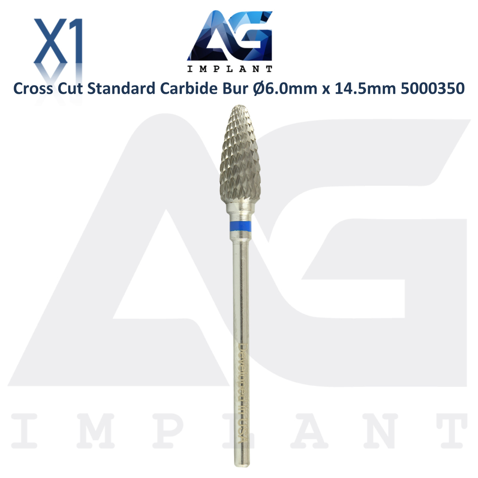 Dental Wilson Cross Cut Flame Standard Bur Ø6.0×14.5mm Tungsten Carbide 5000350