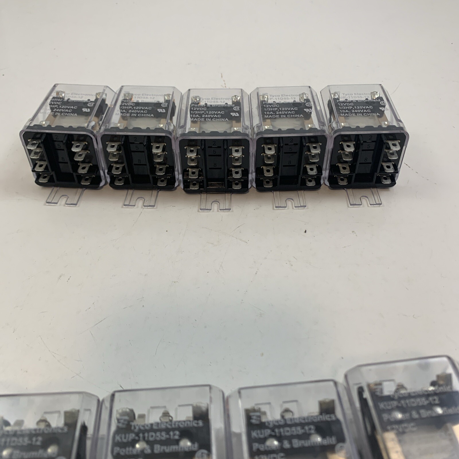 Potter & Brumfield Relay KUP-11D55-12 12VDC 1/3 HP 120VAC 10A 240VAC 20PCS #1022