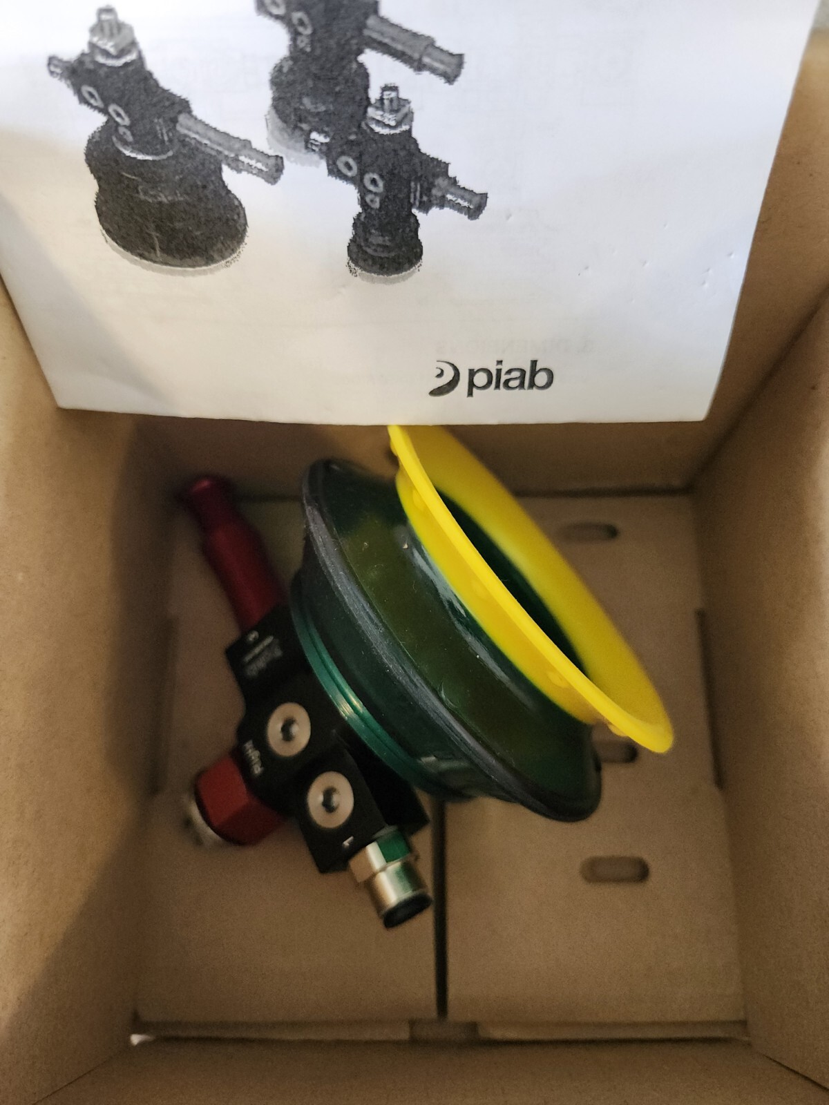 PIAB 9900089 vacuum generator w/ suction cup B75.