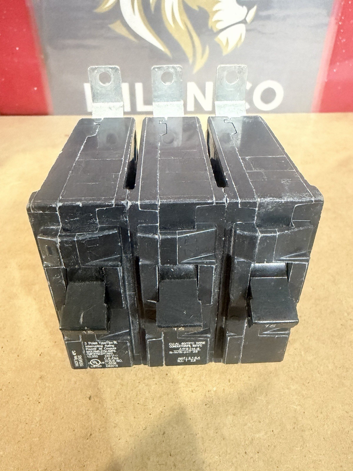 Siemens B315 15A 240V 3-Pole Bolt-On Circuit Breaker