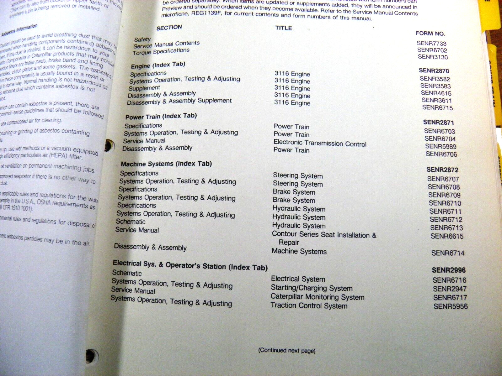 CAT Caterpillar 938F IT38F Service Manual IKM 2RM 8SM 7SN 6FN 5DR