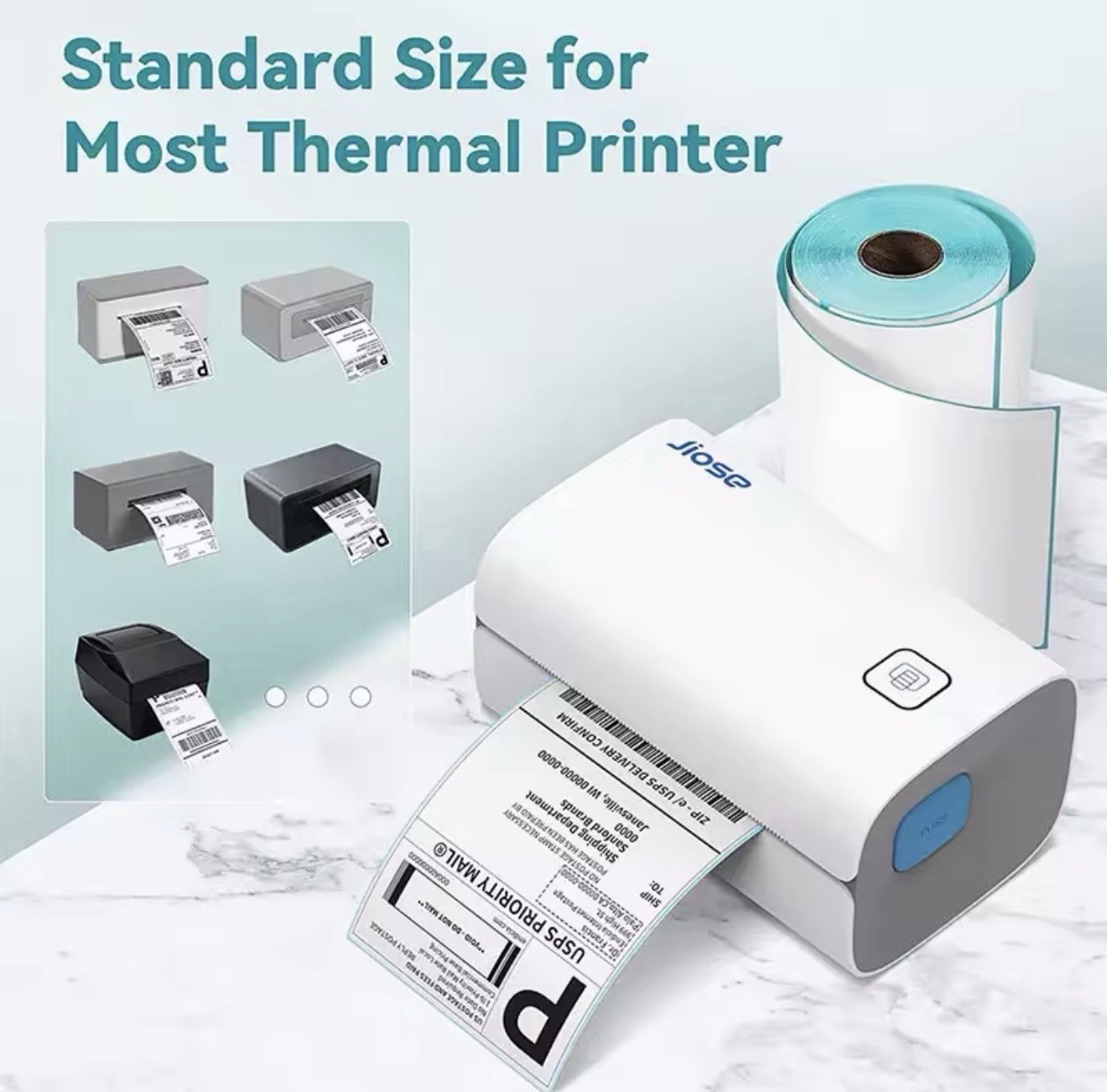 4″x6″ 1000 sheets Direct Thermal Shipping Labels for Printers Fanfold