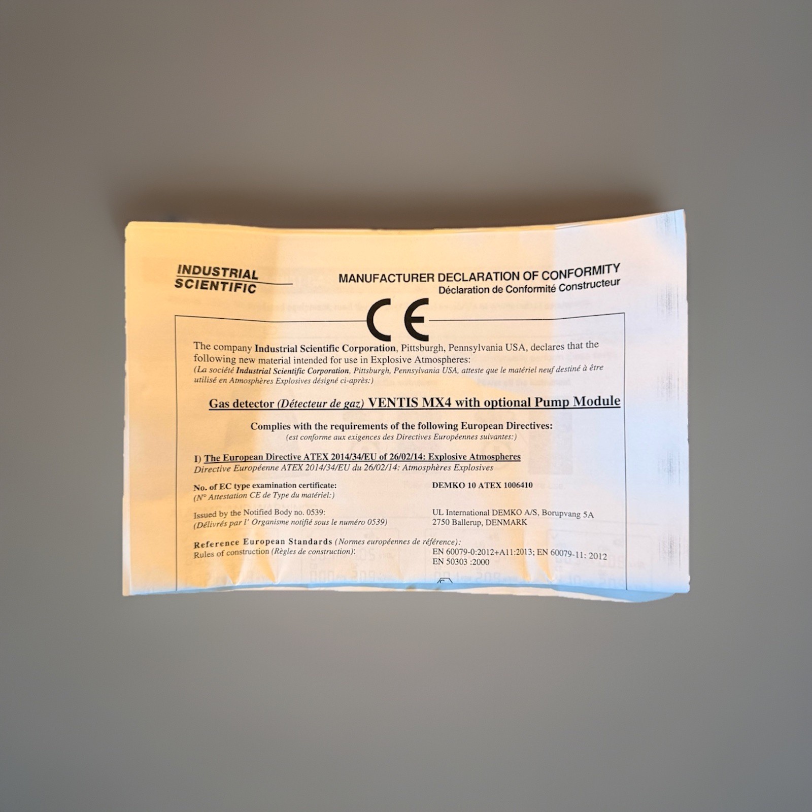 ISC Ventis MX4 Gas Detector Pumped Calibrated Warranty