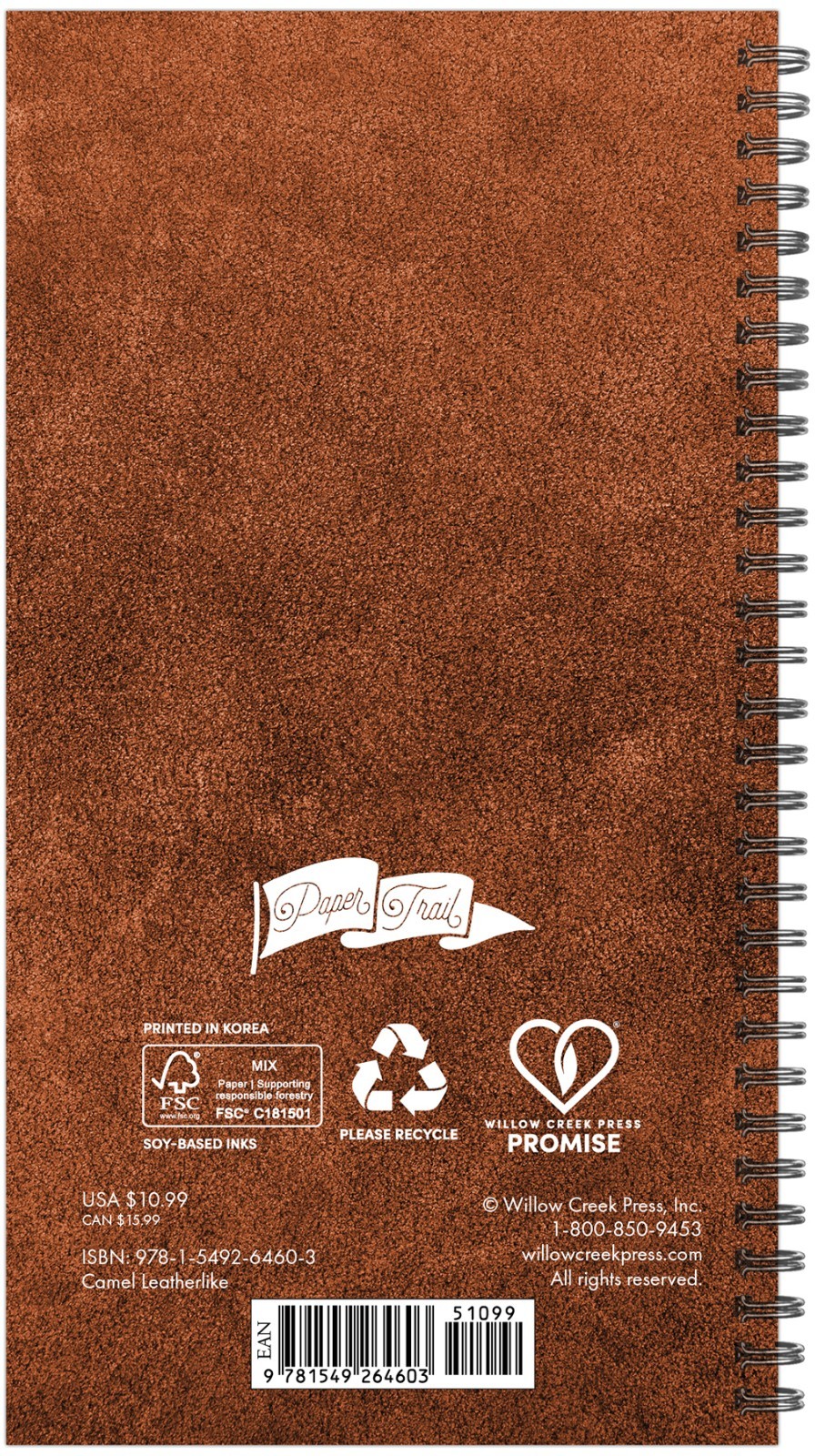 Camel Leatherlike AY July 2026 – June 2027 3.5″ x 6.5″ Softcover Weekly Planner