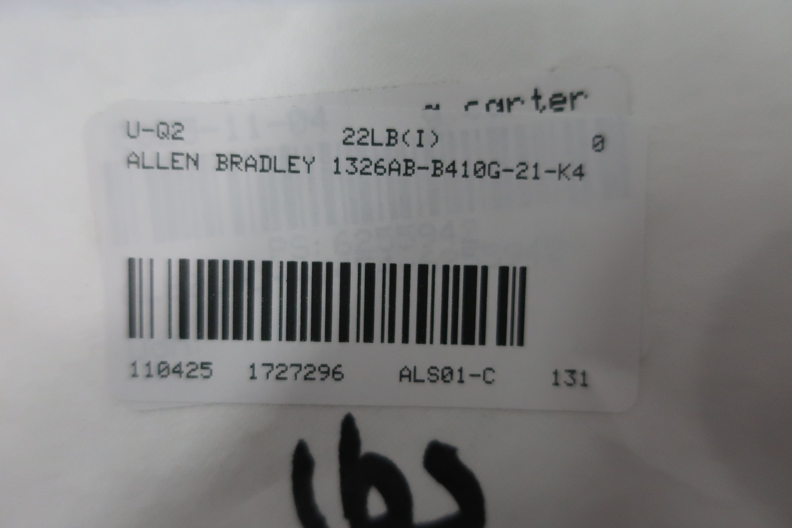 Allen Bradley 1326AB-B410G-21-K4 Servo Motor 1kw 5000rpm 2.72nm 460v-ac 3ph
