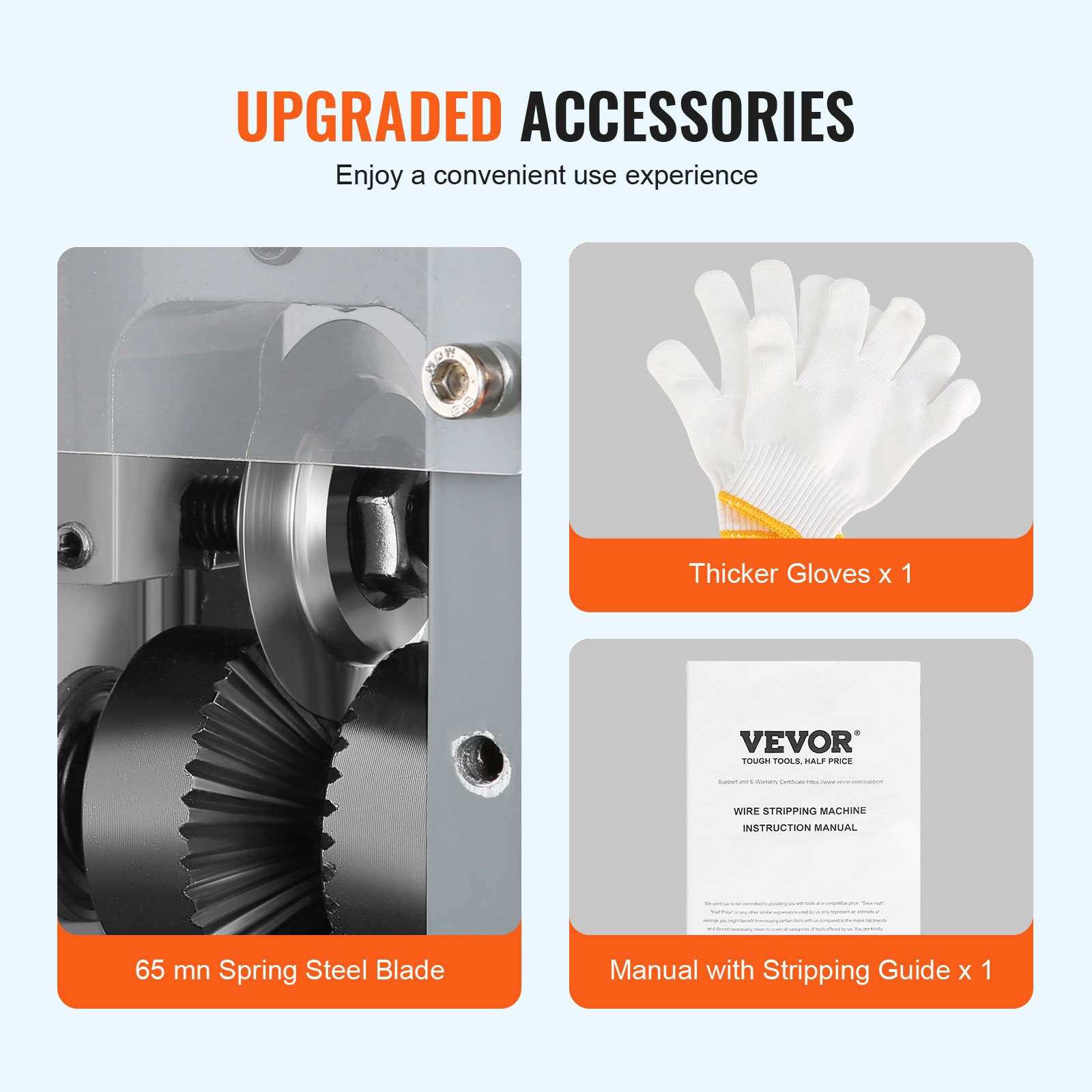 VEVOR Electric Wire Stripping Machine Copper Cable Stripper 0.06”-1.18” Visual