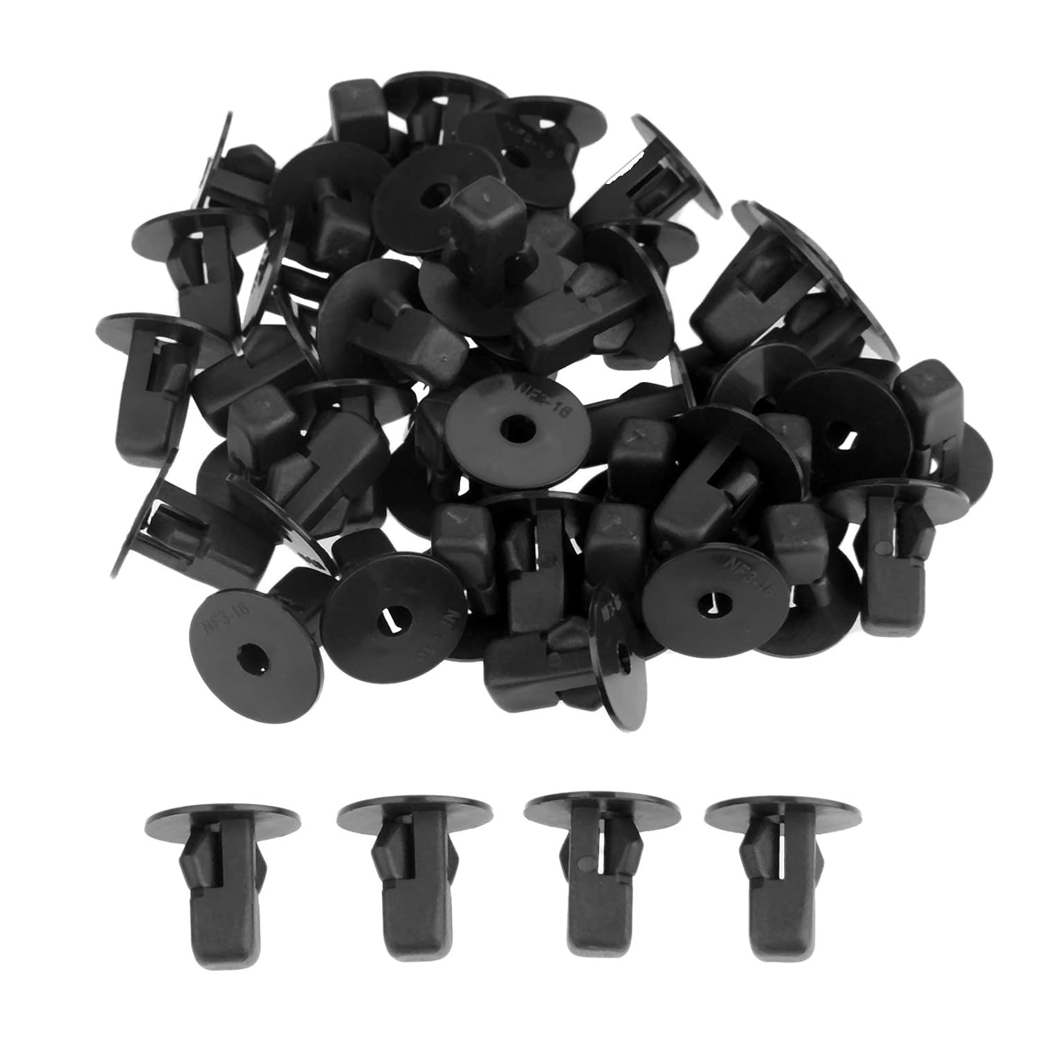 50PCS Screw Grommet Retainer,Fender Liner Wheelhouse Liner Clips, Nylon Nut Reta