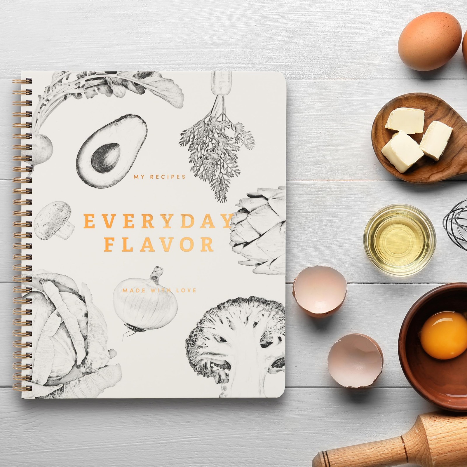 Aesthetic Blank Recipe Book for 100+ Cherished Meals – 8.27 x 10 IN, Beige