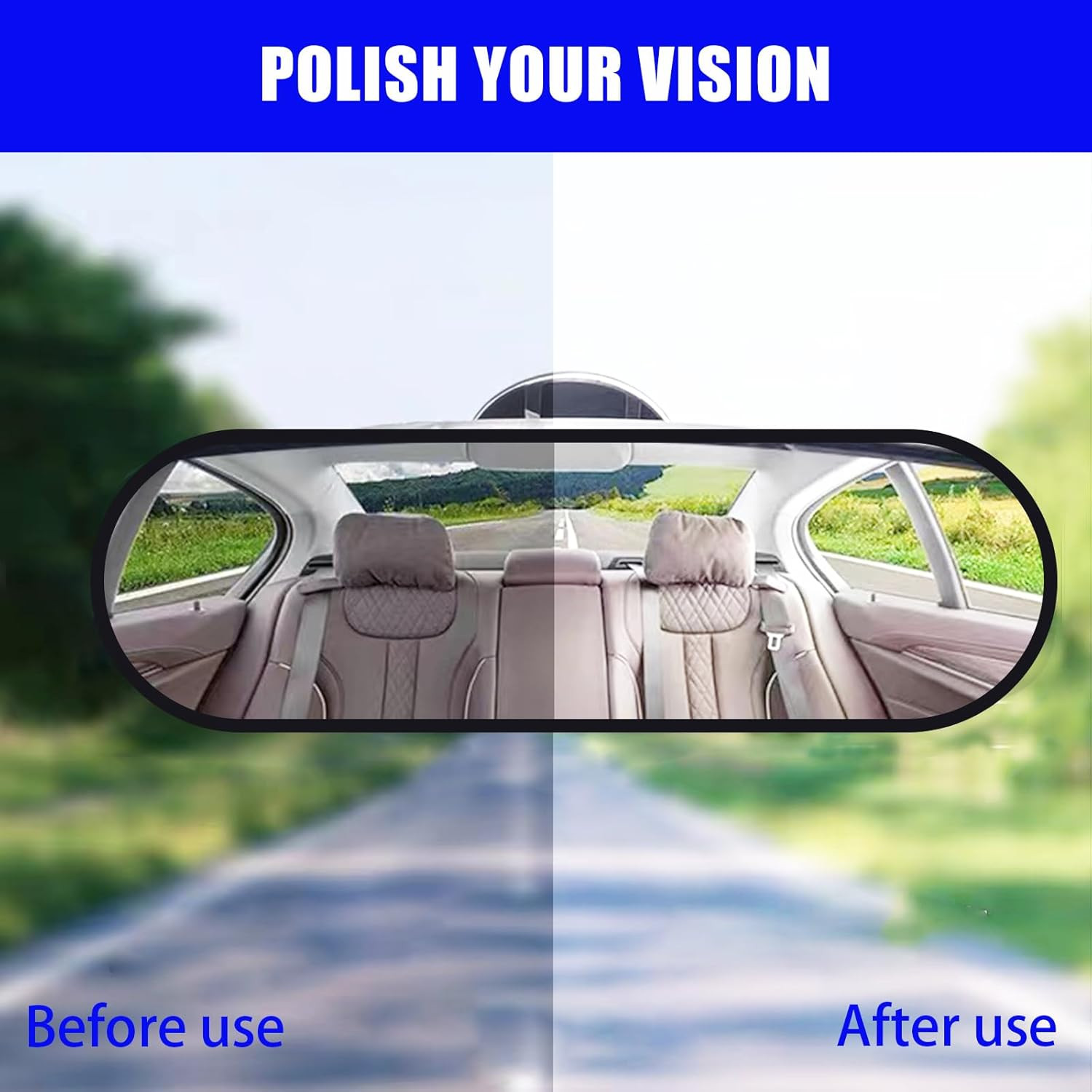 Espejo retrovisor ajustable con ventosa para la mayoría de vehículos.