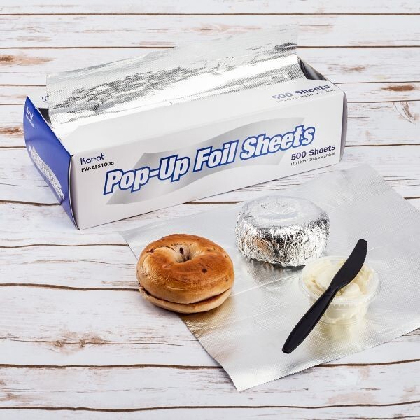 Karat 10.75″ x 12″ Standard Pop-up Aluminum Foil Sheets( 3,000 sheets/case)