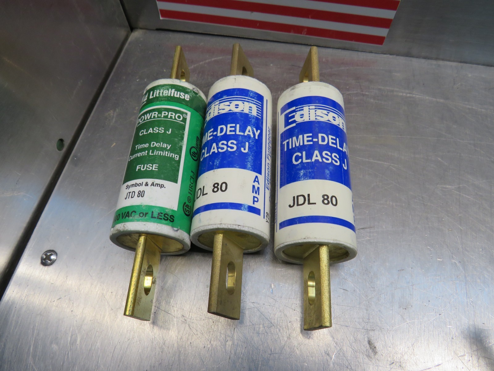 Edison JDL 80 Class J Fuse (x2) + Littlefuse JTD 80