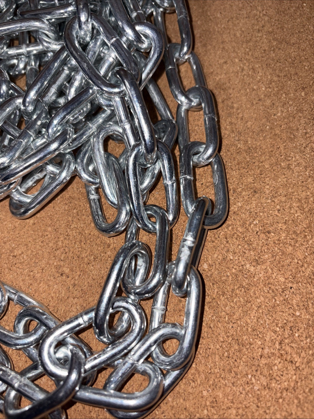 Coil Chain 15 Ft 15’ 5mm 3/16” 1100 lbs Rating – No Hooks – Q235 Steel