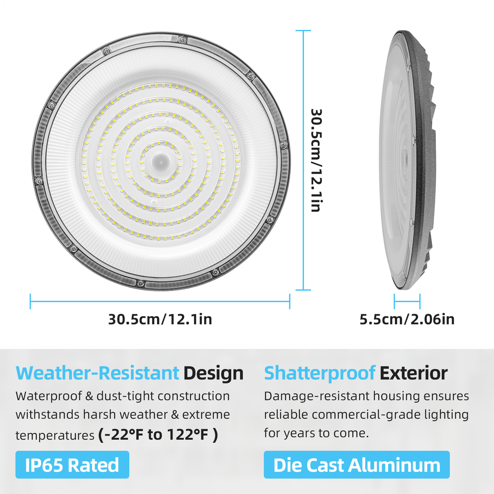10Pack LED 300W UFO High Bay Lights Warehouse Factory Shop GYM Lamp Super Bright