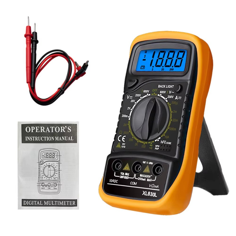 Digital Multimeter AC DC Voltmeter Ammeter Ohmmeter Volt Tester Meter XL830L USA