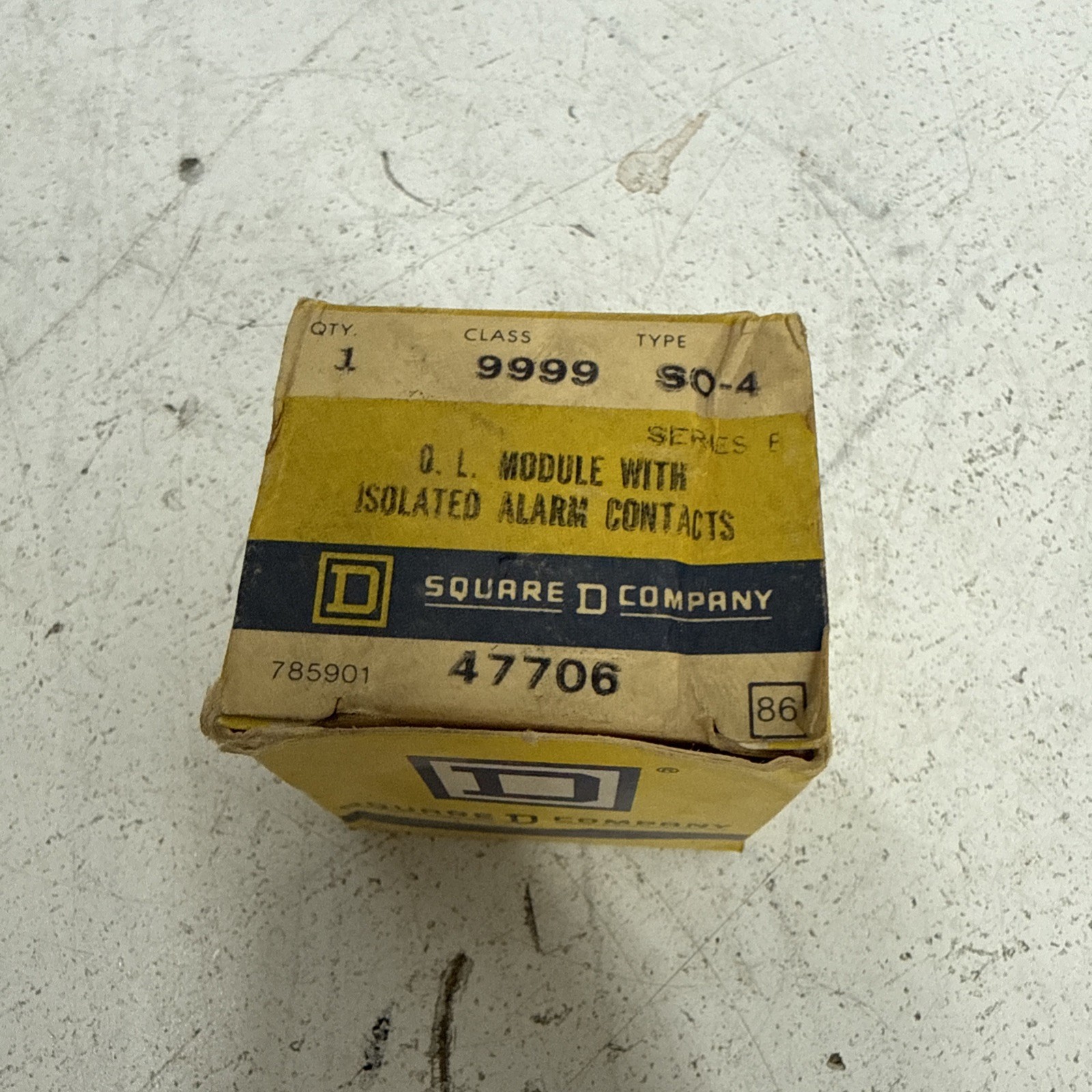 Square D Class 9999 Type SO4 Overload Module, Series C, NEMA B600 & R150 **NOS**
