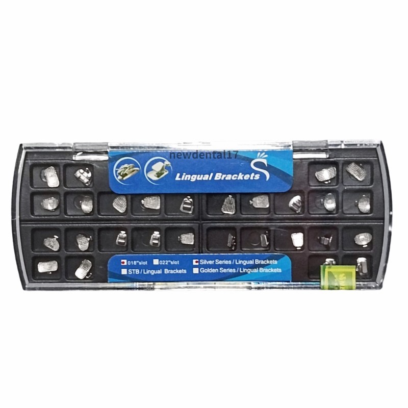 28pcs/set Dental Orthodontic Metal Lingual Brackets Brace Buccal Tubes