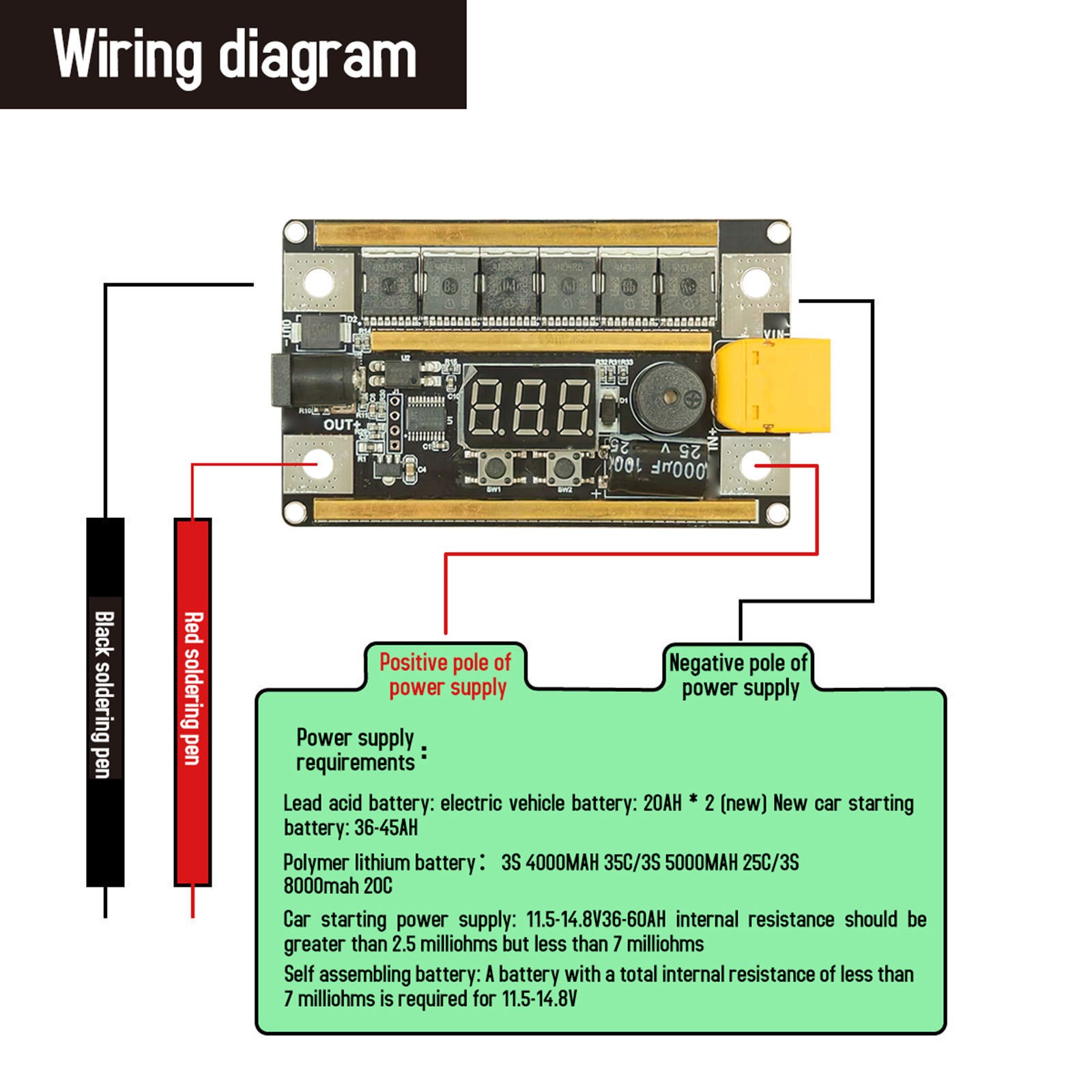 DIY Portable Mini Spot Welder Machine 8-24V Voltmeter For 18650 Lithium Battery