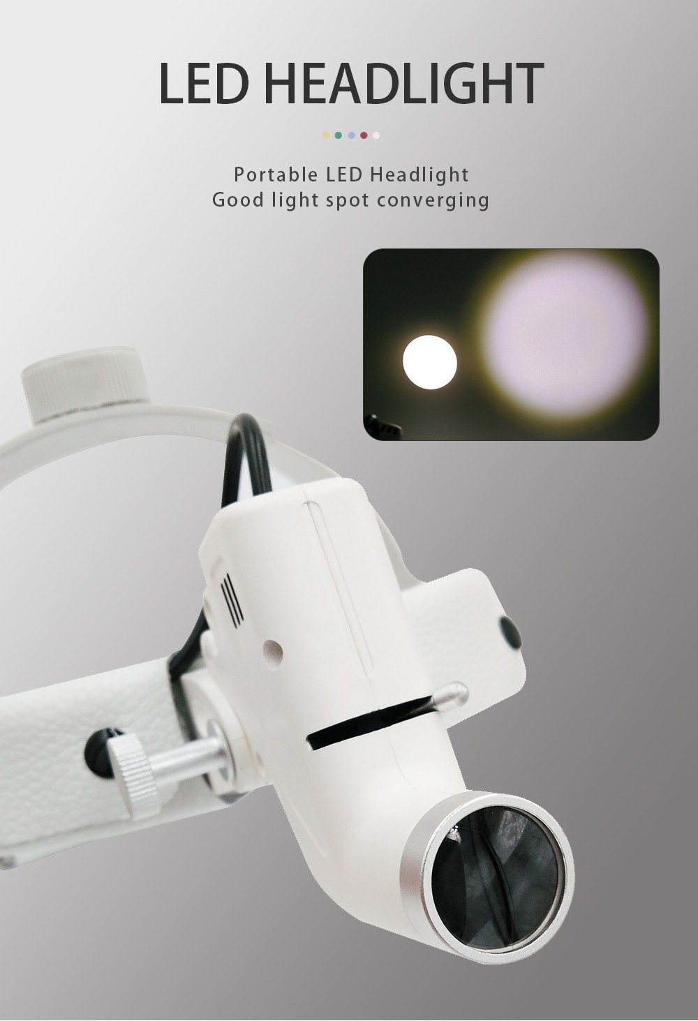 Dental Medical Wireless 5W LED Head Light ENT Specific Headlight Good Light Spot