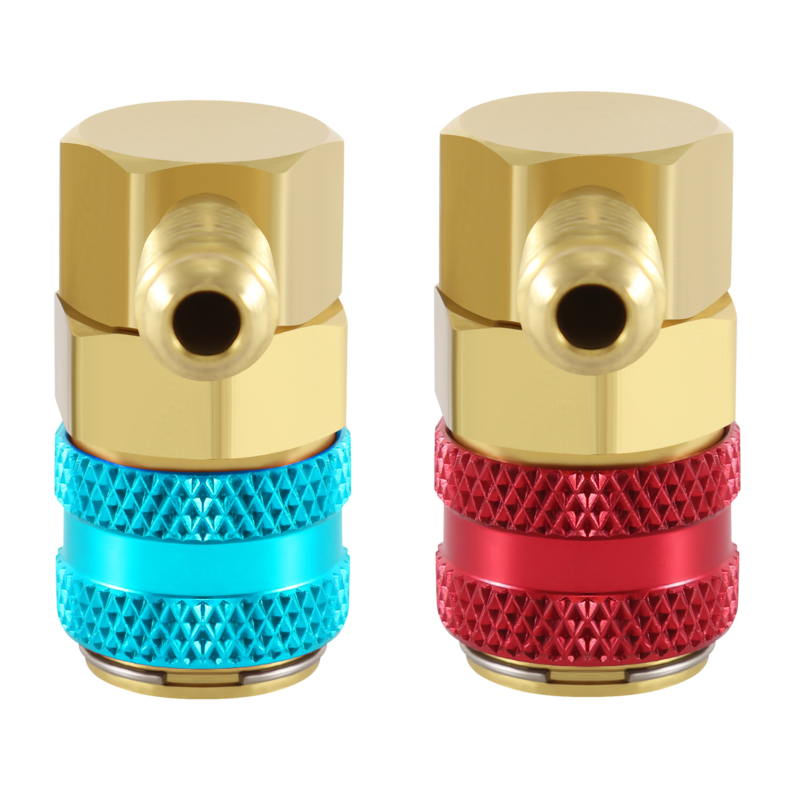2x R134a Low High Quick Connector Adapter Coupler Auto A/C Manifold Gauge HVAC