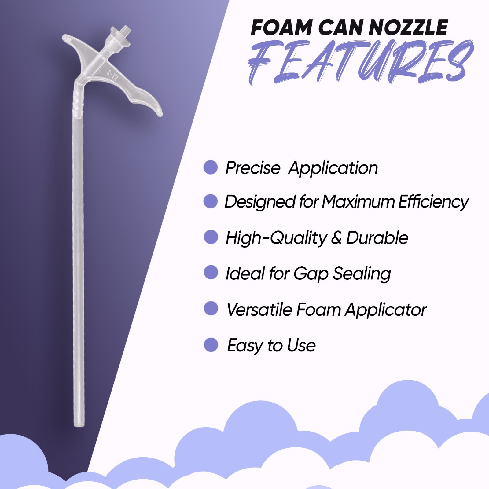 Spray Foam Replacement Tubes – Pack of 6, Insulating Foam Spray Nozzles for Gaps