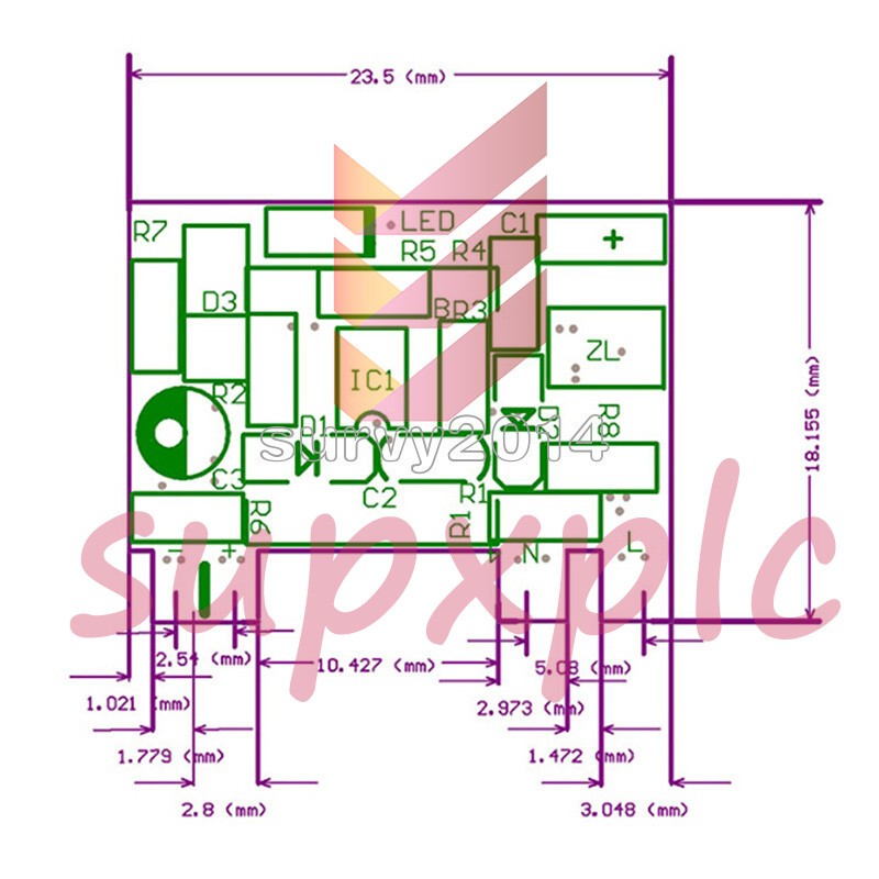 Mini AC-DC 110V 120V 220V 230V To 5V Converter Board Module Power Supply