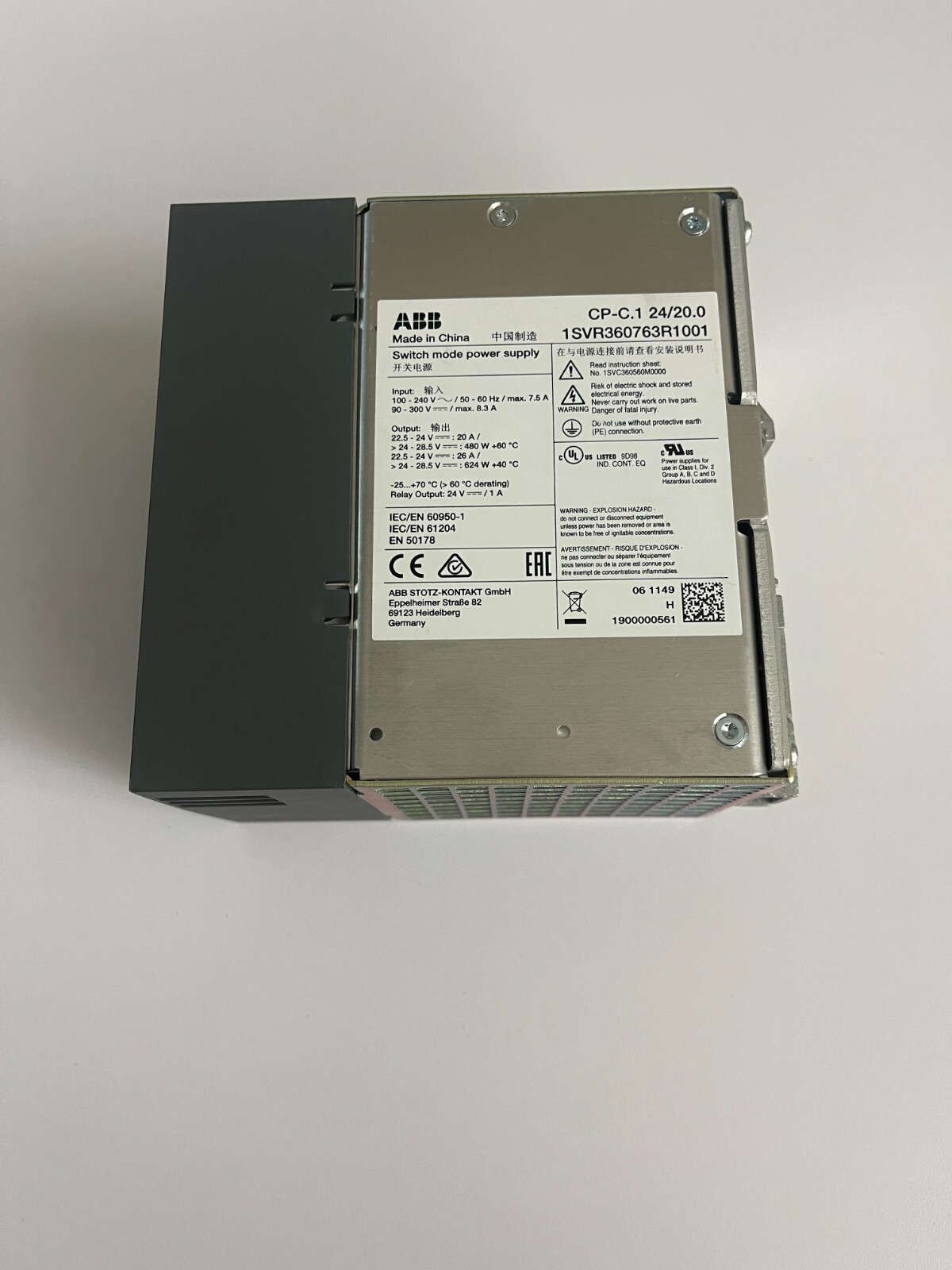 ABB CP-C.1 24/20.0 Power Supply 1SVR360763R1001
