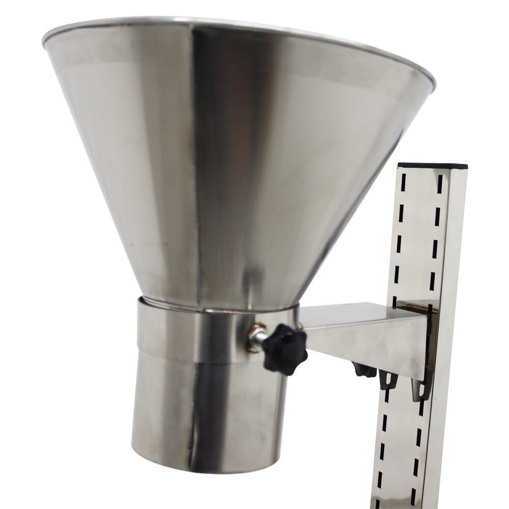 Manual Feeding Hopper Filling Platform Funnel w/Support Stand Adjustable Height