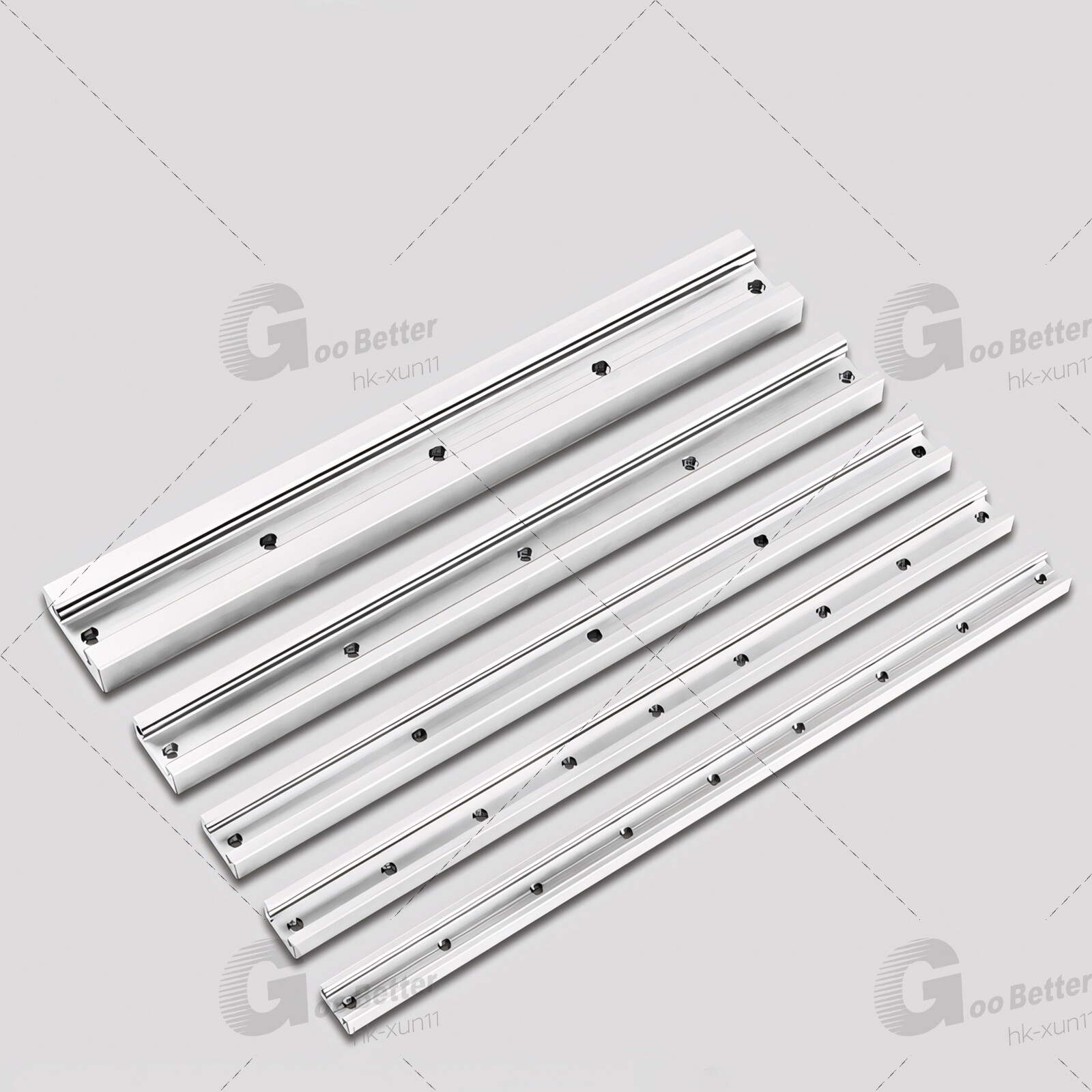 Built-In Dual-Axis Linear Rail Guide 500mm Lock Sliders SGB10-SGB35 3/4/5 Wheel
