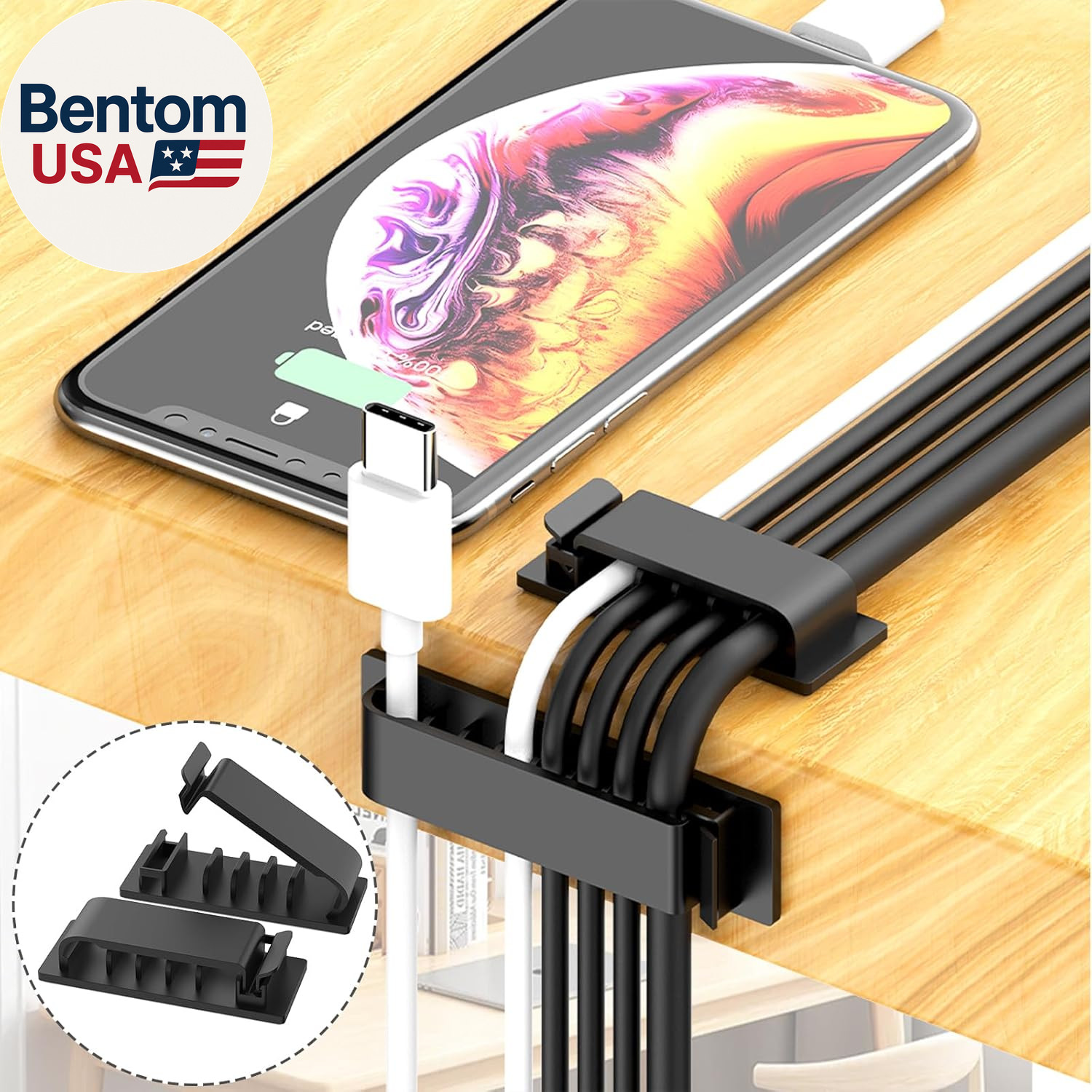 327 PCS Cable Management Kit 4 Cable Cable Sleeves,65 Cable Clips with 13Cord Ho