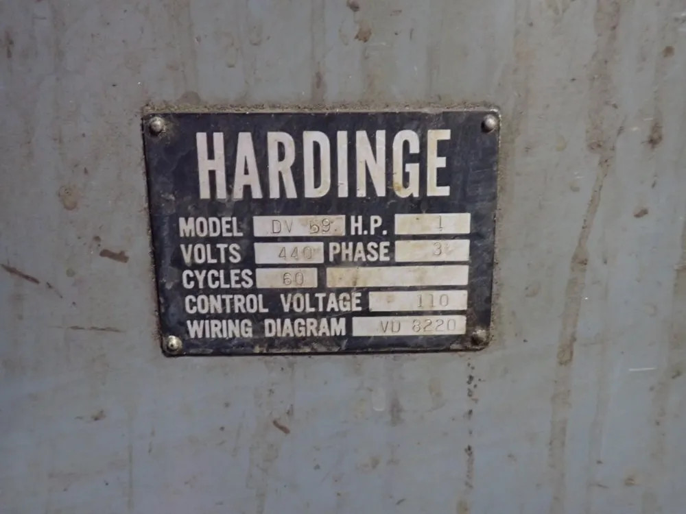 HARDINGE DV59 TURRET LATHE W/ TOOLING 9″ X 23″ 03260490004