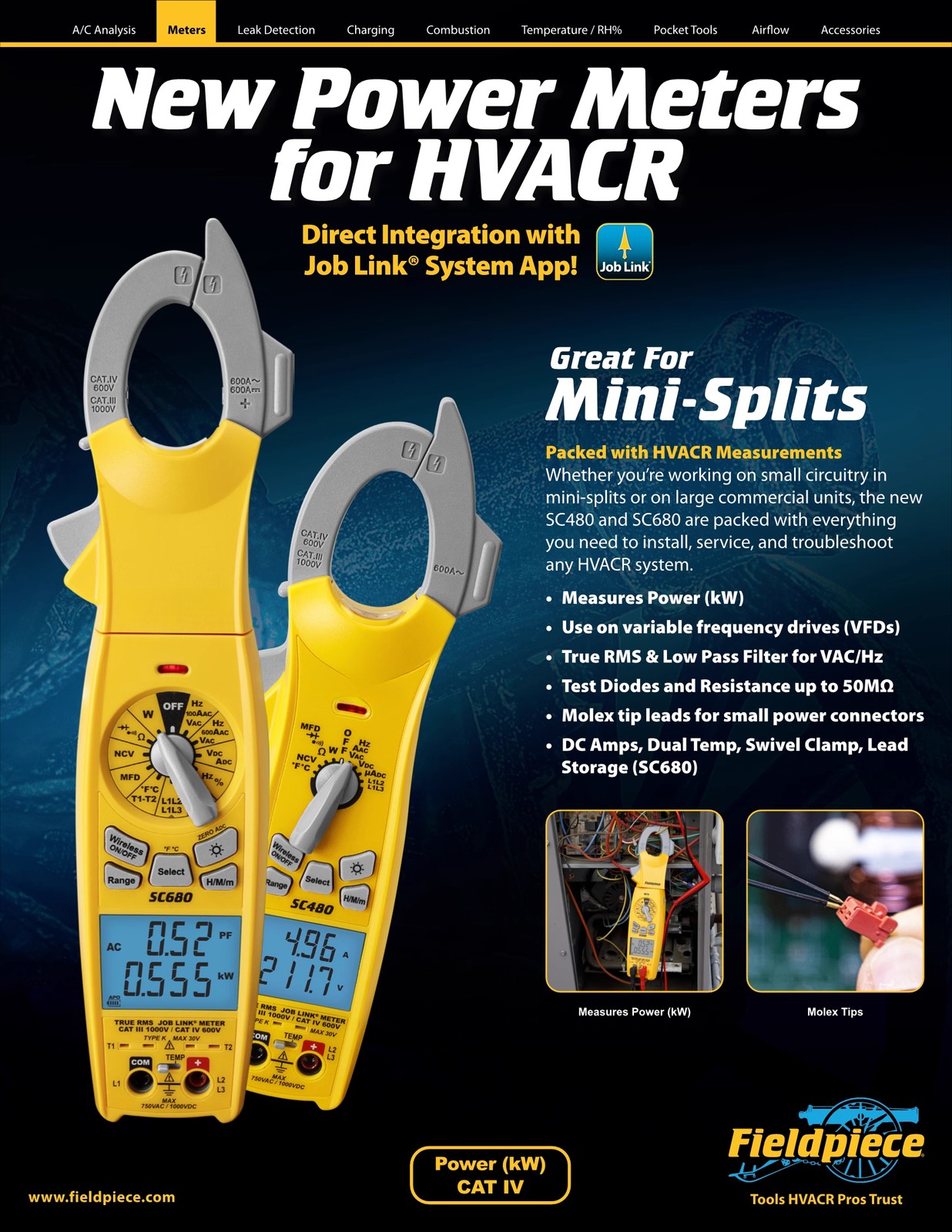 Multifunctional Clamp Meter with Rotatable Dial Wireless Rotatable Clamp Meter