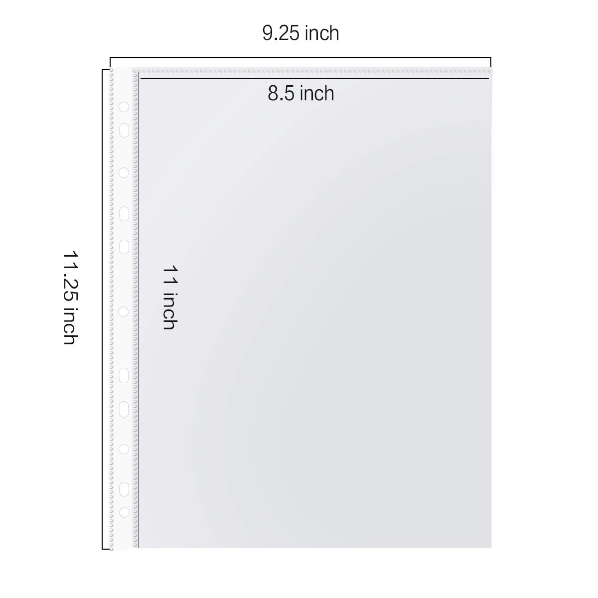 Sheet Protectors, PANDRI 500 Pack Clear Heavy Duty Plastic Page Protectors Sheet