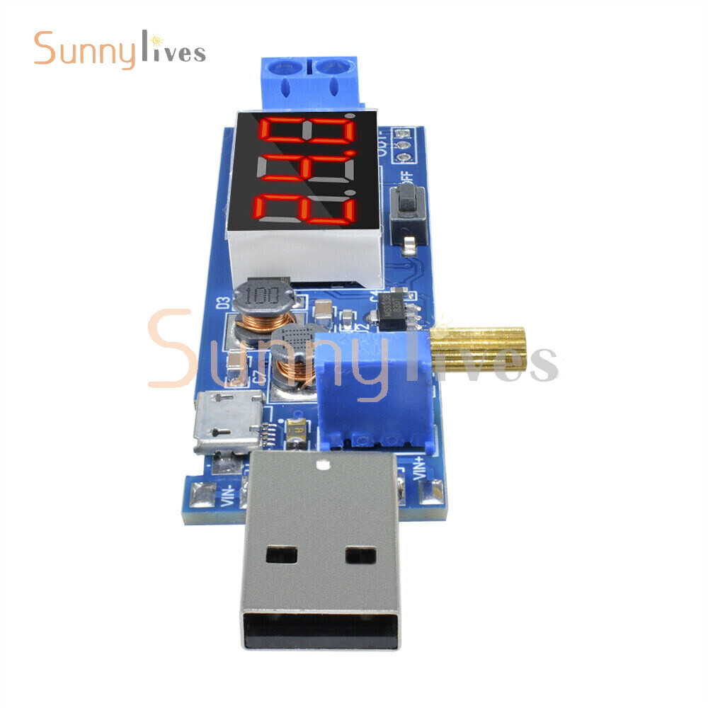 DC-DC 5V to 1.2V~24V USB Step UP Down Boost Buck Adjustable Power Supply Module.