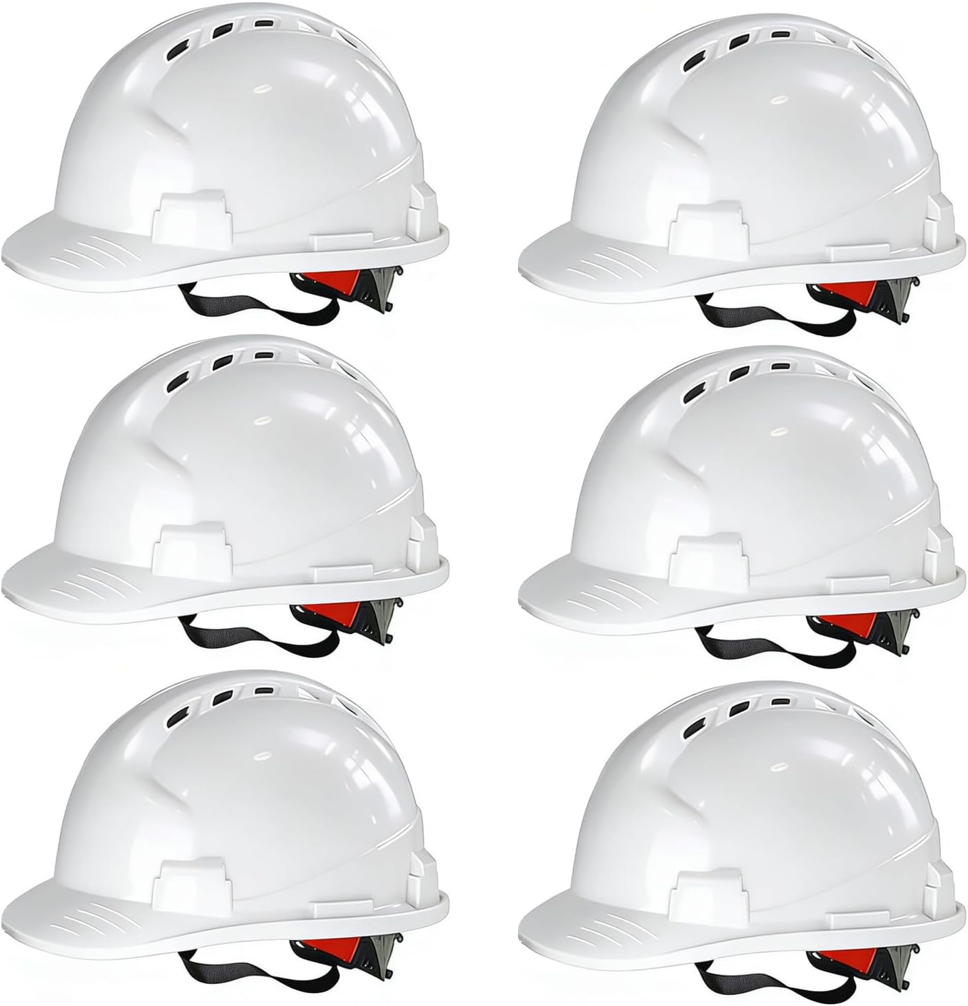 4 Pt. Suspension Hard Hat Bulk Safety Helmets Adjustable Ratchet Hard Hats, Vent