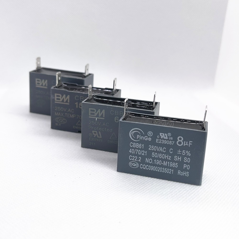 CBB61 250V Fan Capacitor 250 VAC 4/5/6/8/10/12/15/20/24/25 UF 2 PINS