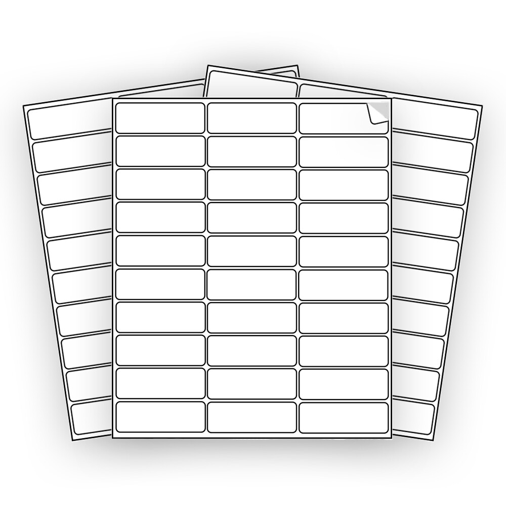 (90000) 1 x 2 5/8 «EcoSwift» Laser Address Shipping Adhesive Labels 30 per sheet