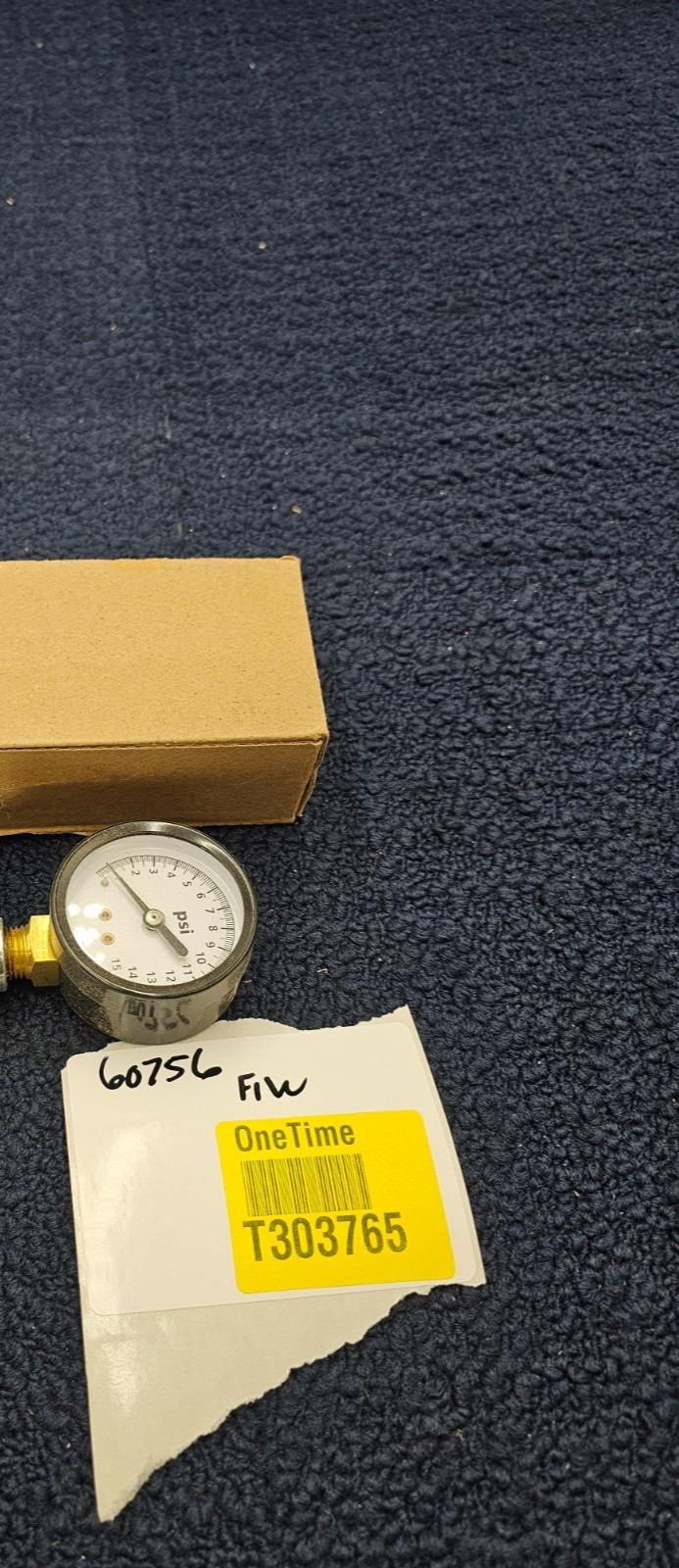 (QTY 3) Uniweld TGB215 Gas Test Gauge 1/2″ NPT Reducing Bell W/ 15 PSI Gauge E34