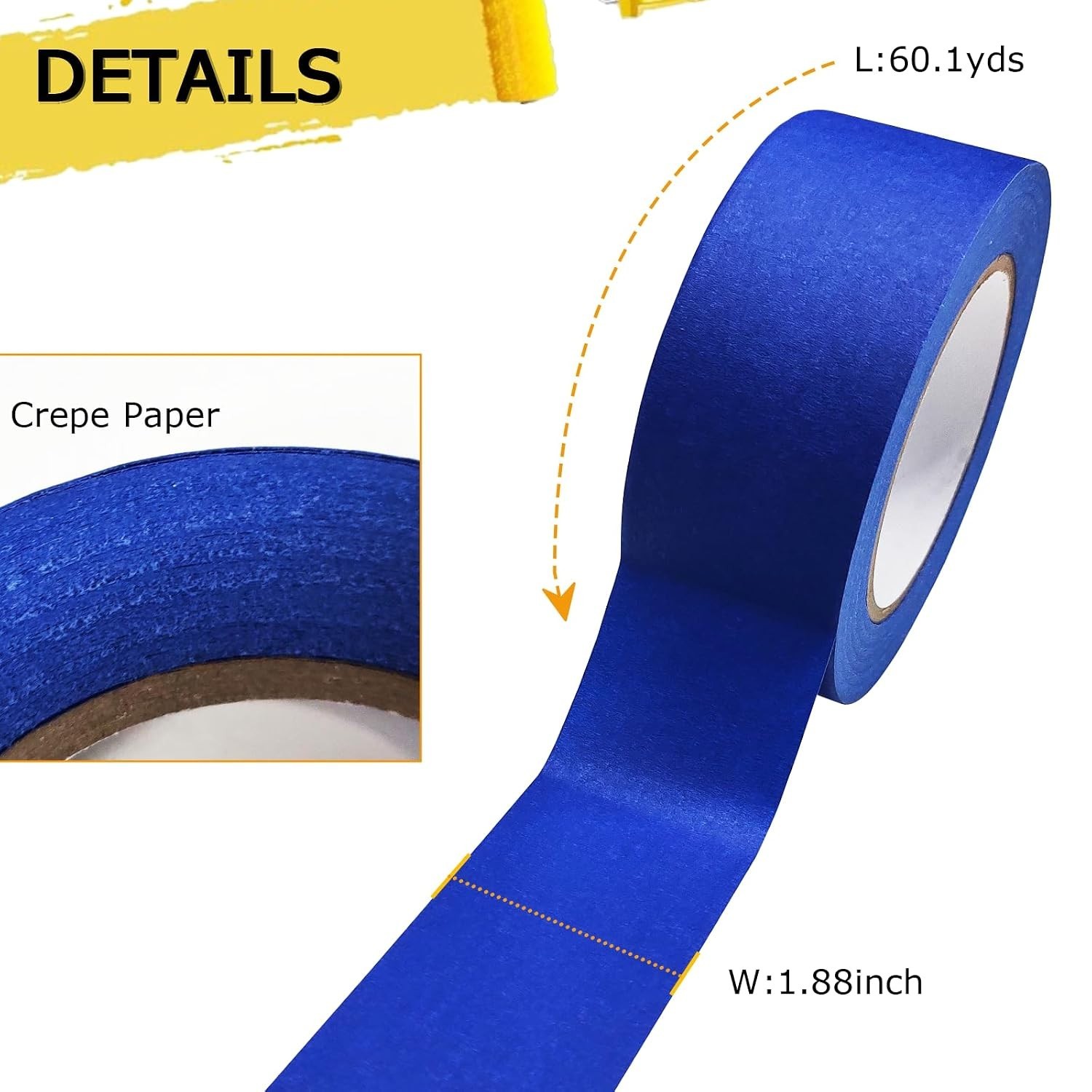 Blue Painters Tape Set – 12 Rolls 1.88in x 60.1yd