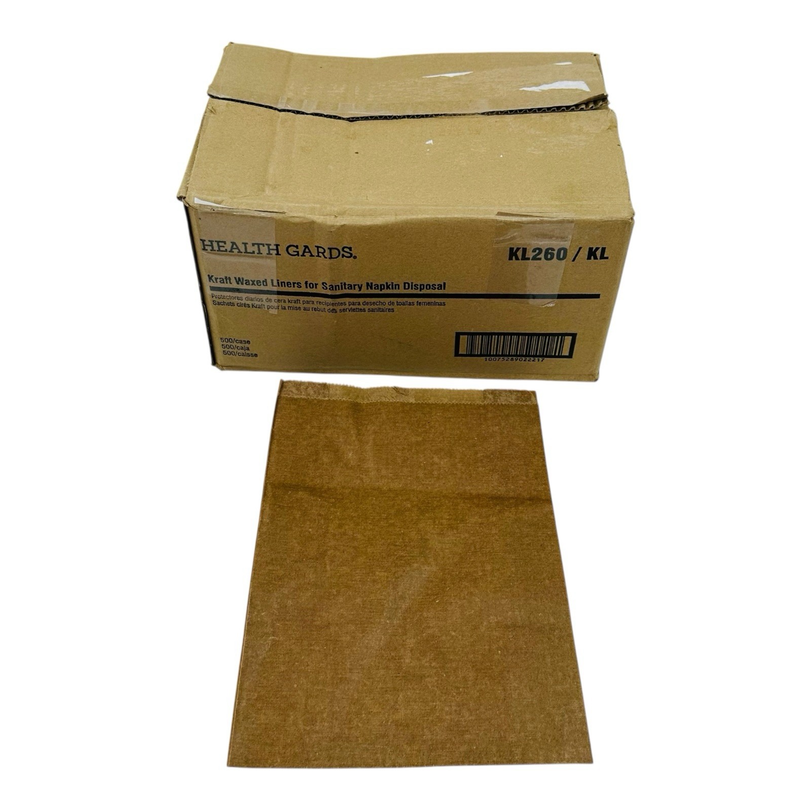 500 Count Health Gards Kraft Waxed Liners for Sanitary Napkin Disposal