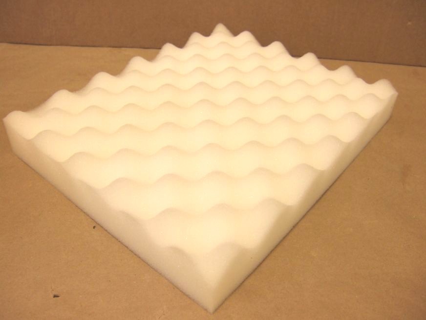 1X recycled foam packing shipping protection thick wave-cut cushion pad block