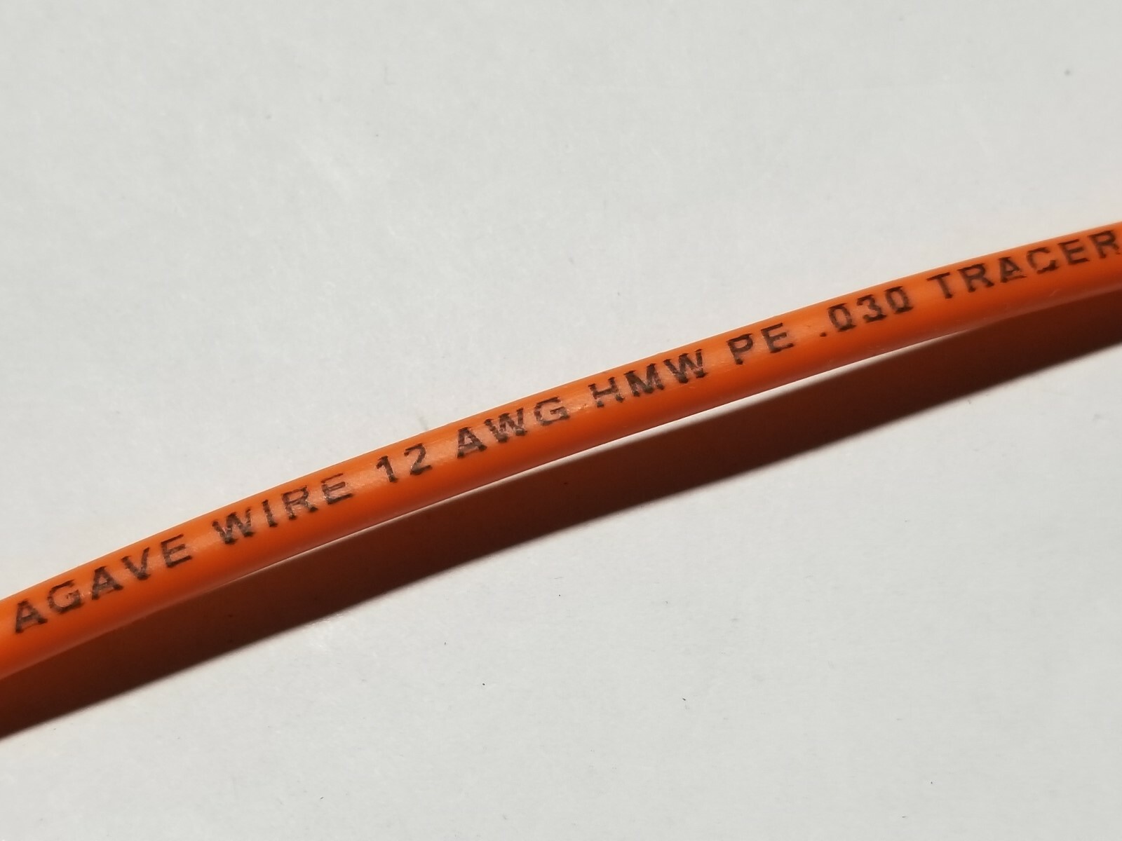 Agave APE-1201 PE30 12awg Solid Bare Copper 30mil 30V Tracer Wire Orange /100ft